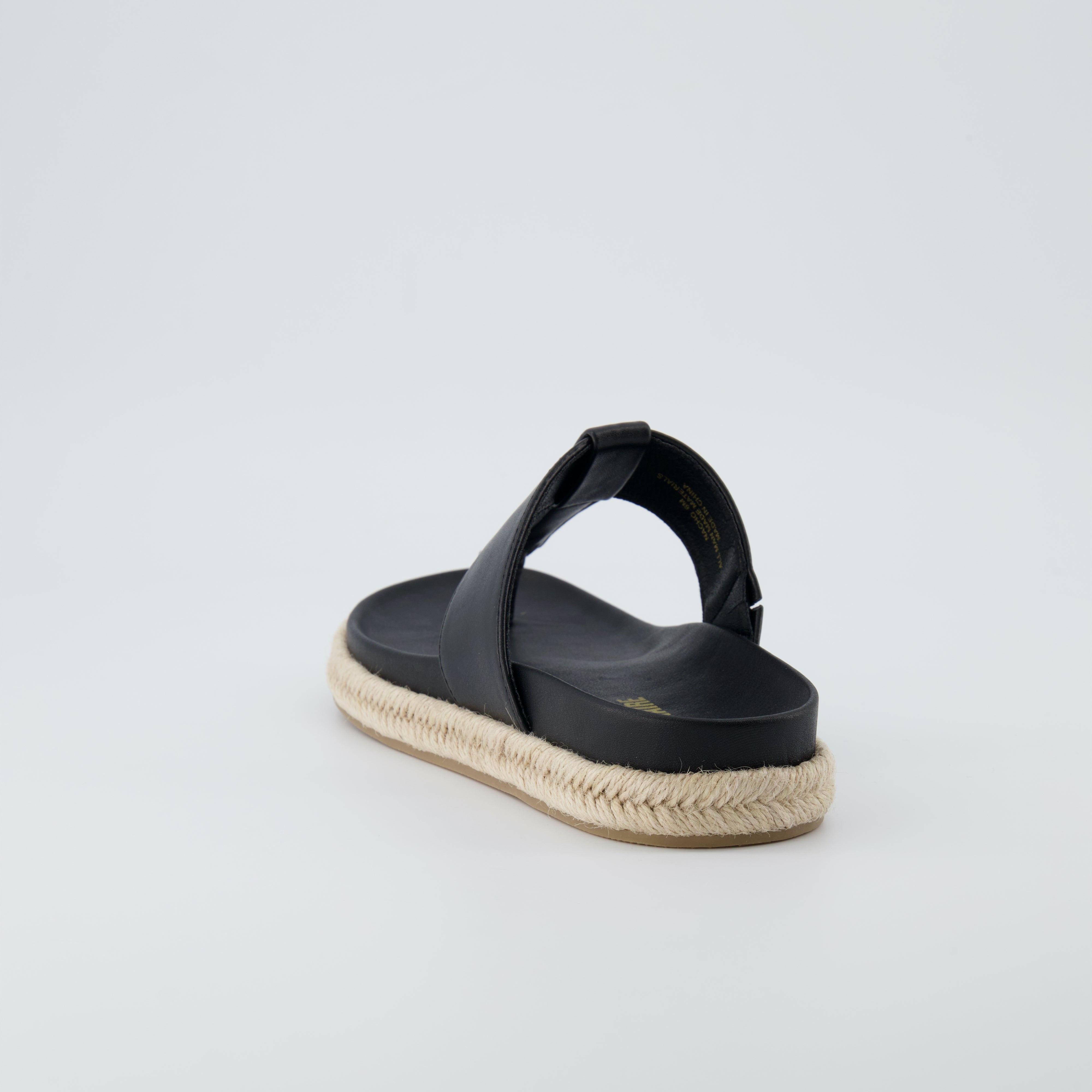 Nacho Espadrille Footbed Sandal Black