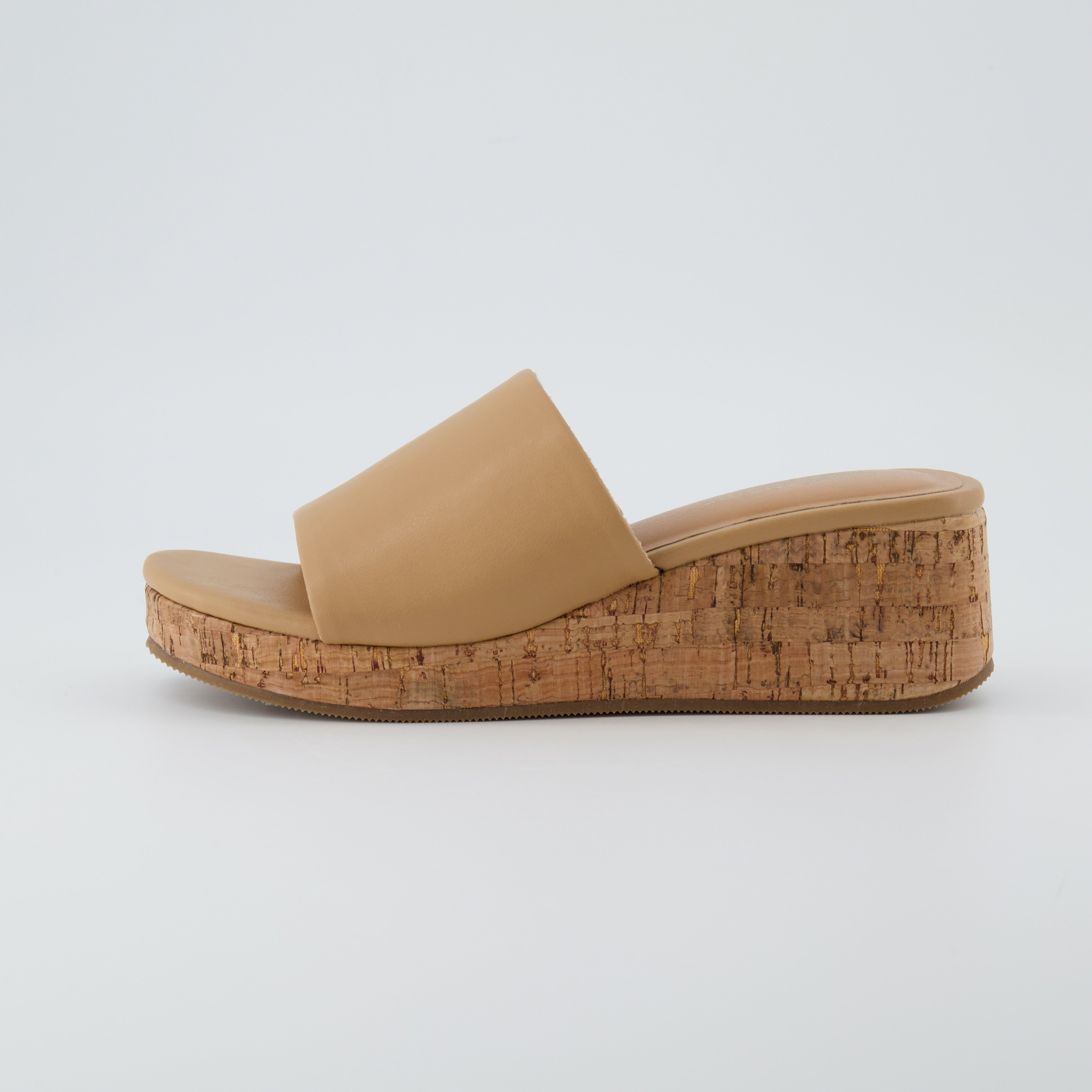 Nano Cork Wedge Sandal Tan
