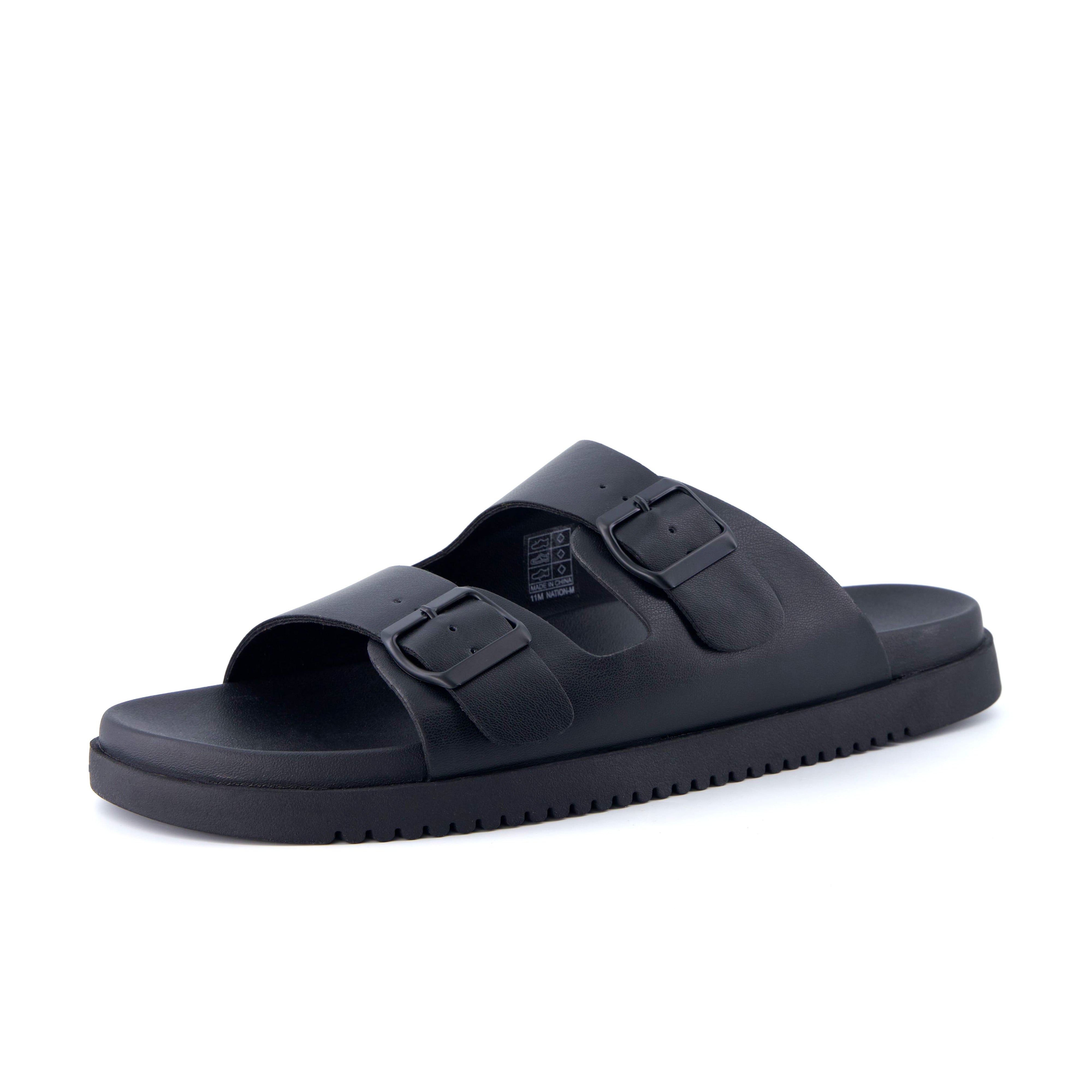 Nation Slip On Slides Black Medium