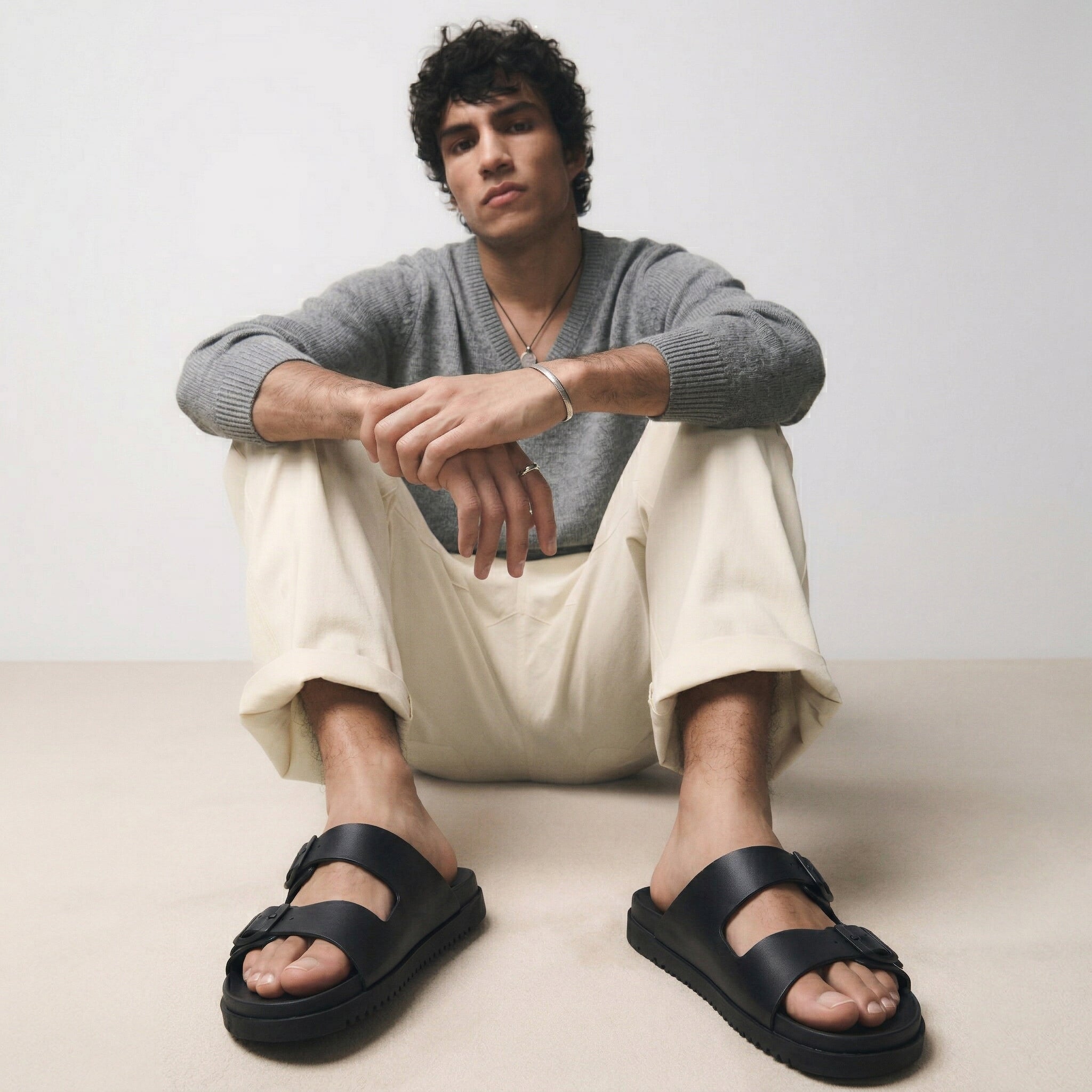 Nation Slip On Slides Black Medium