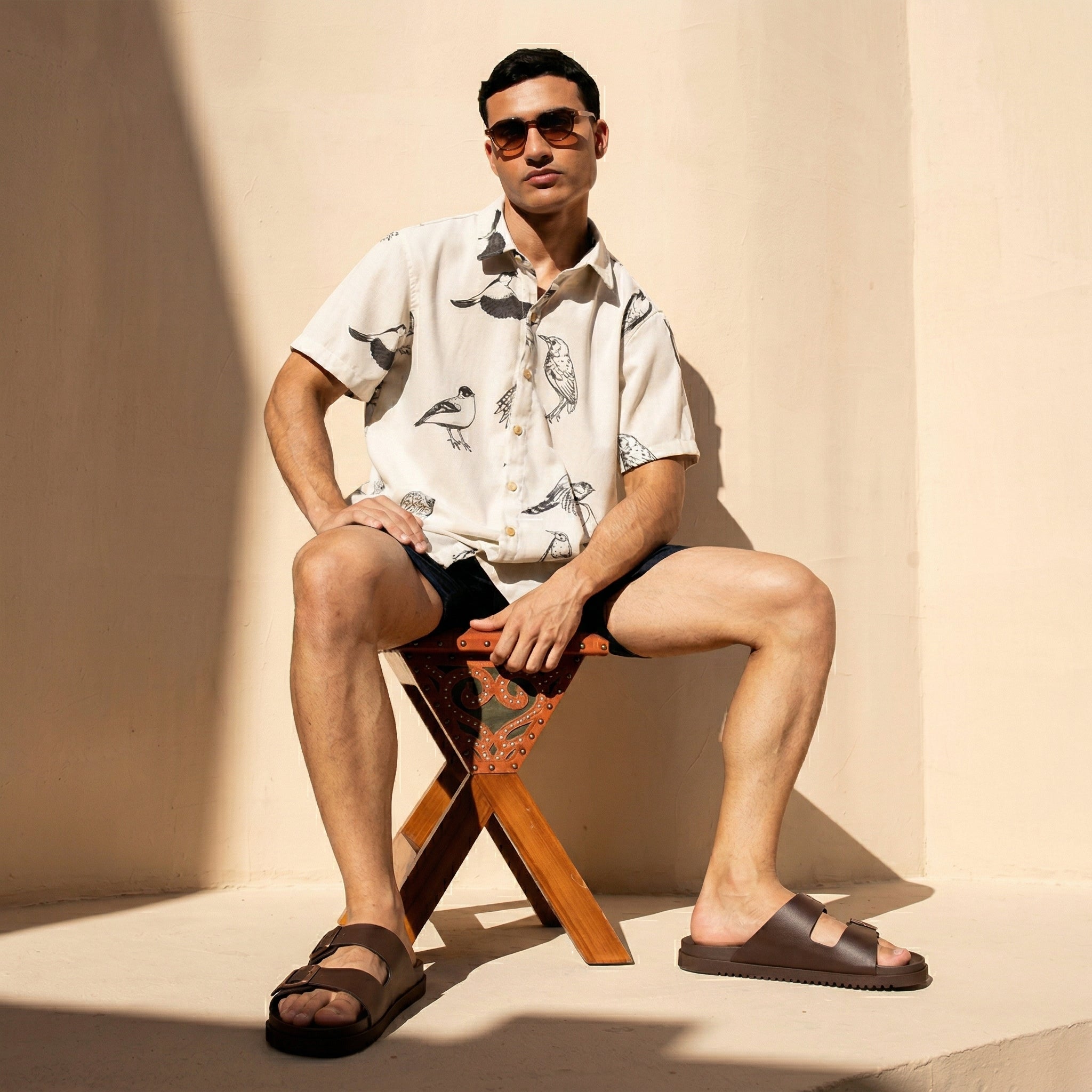 Nation Slip On Slides Brown Medium