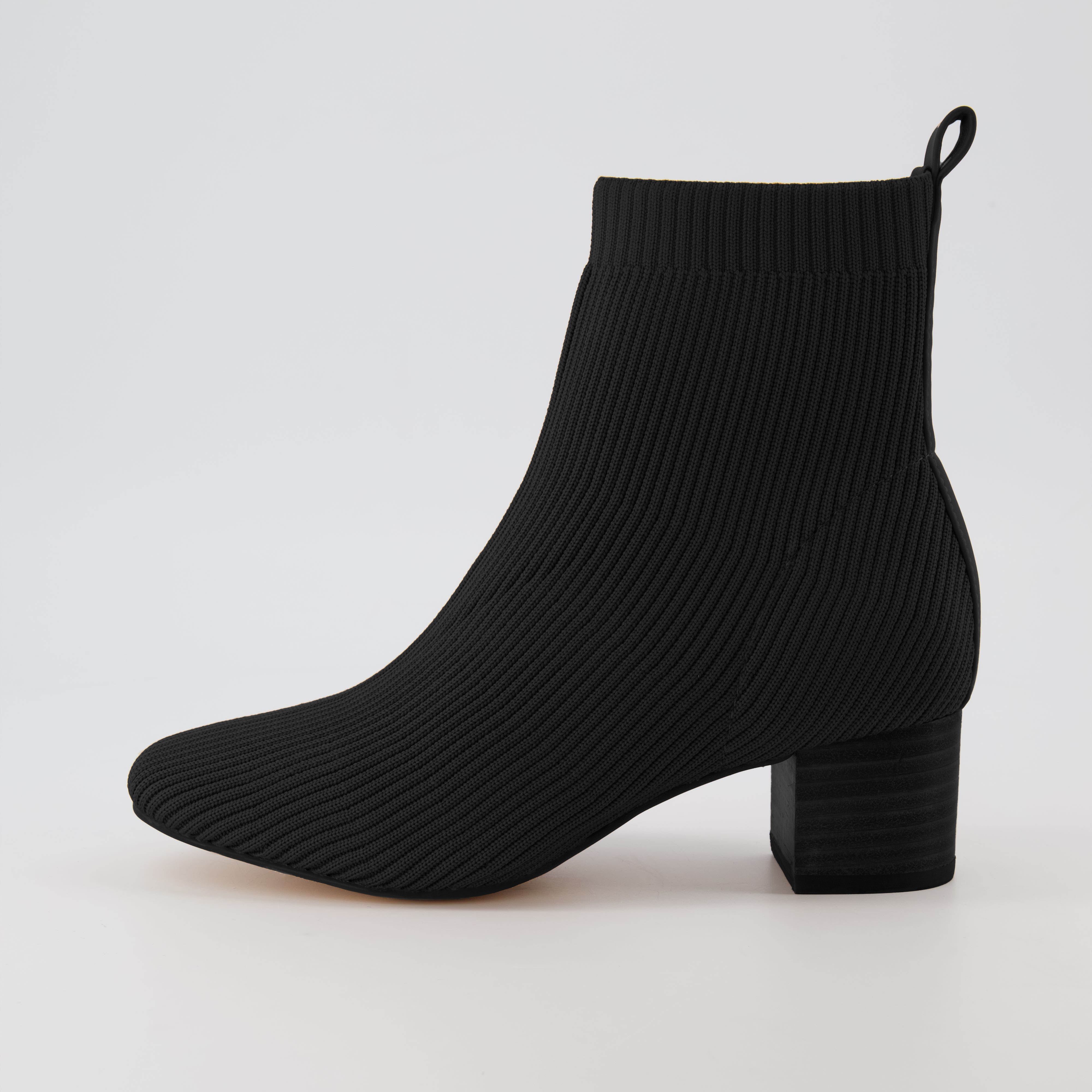 Neely Knit Bootie Black