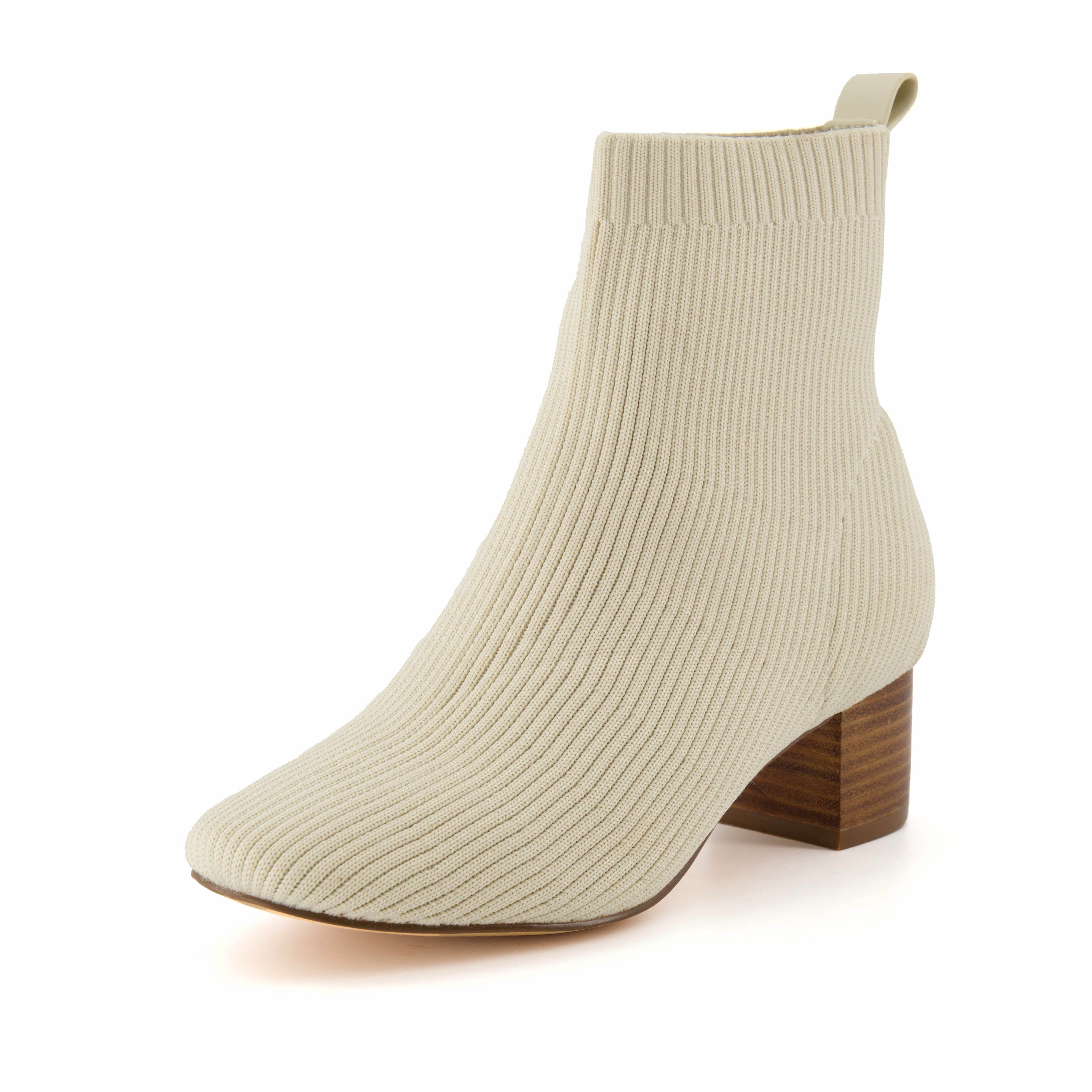 Neely Knit Bootie Ivory