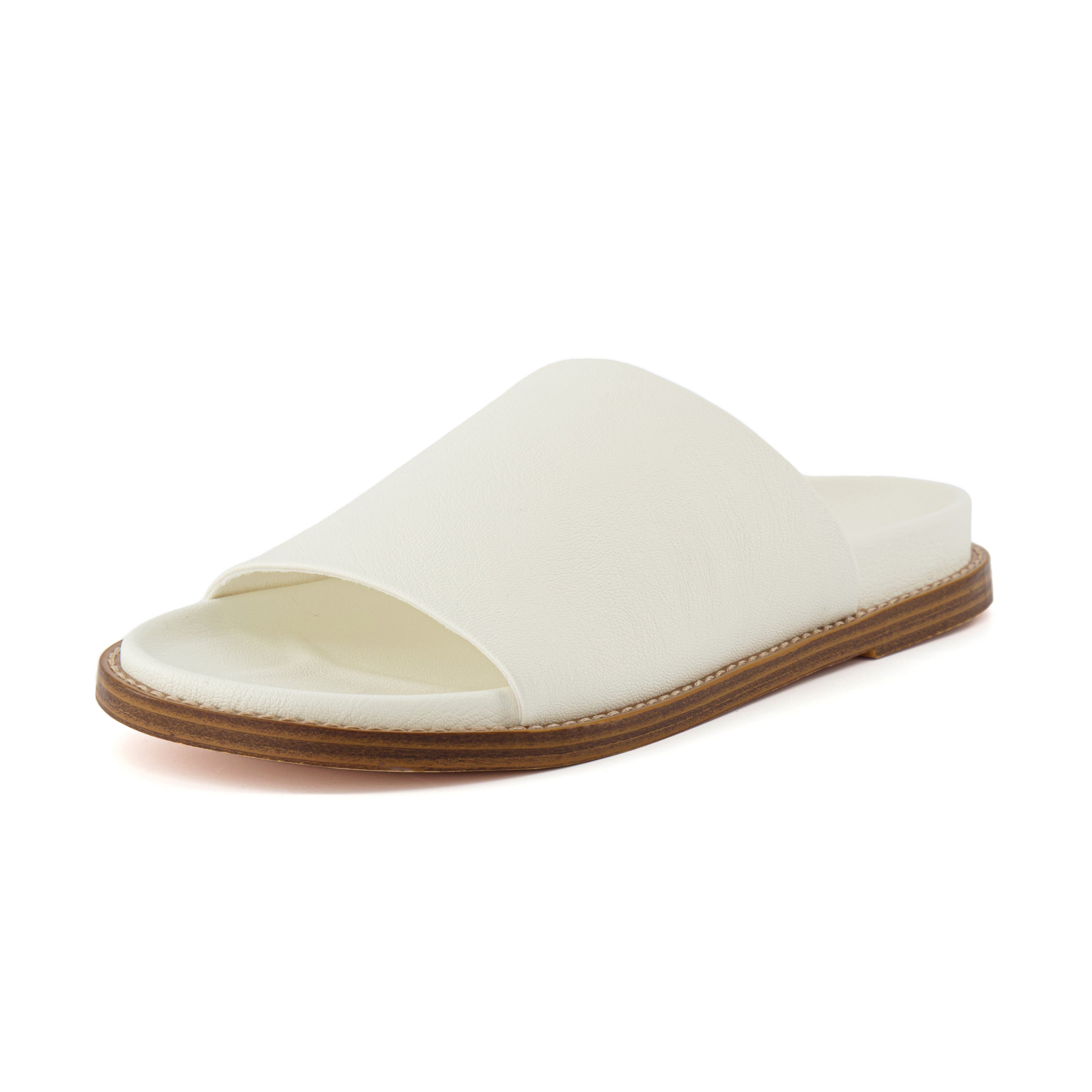 Nugget Footbed Slide Sandal Cream