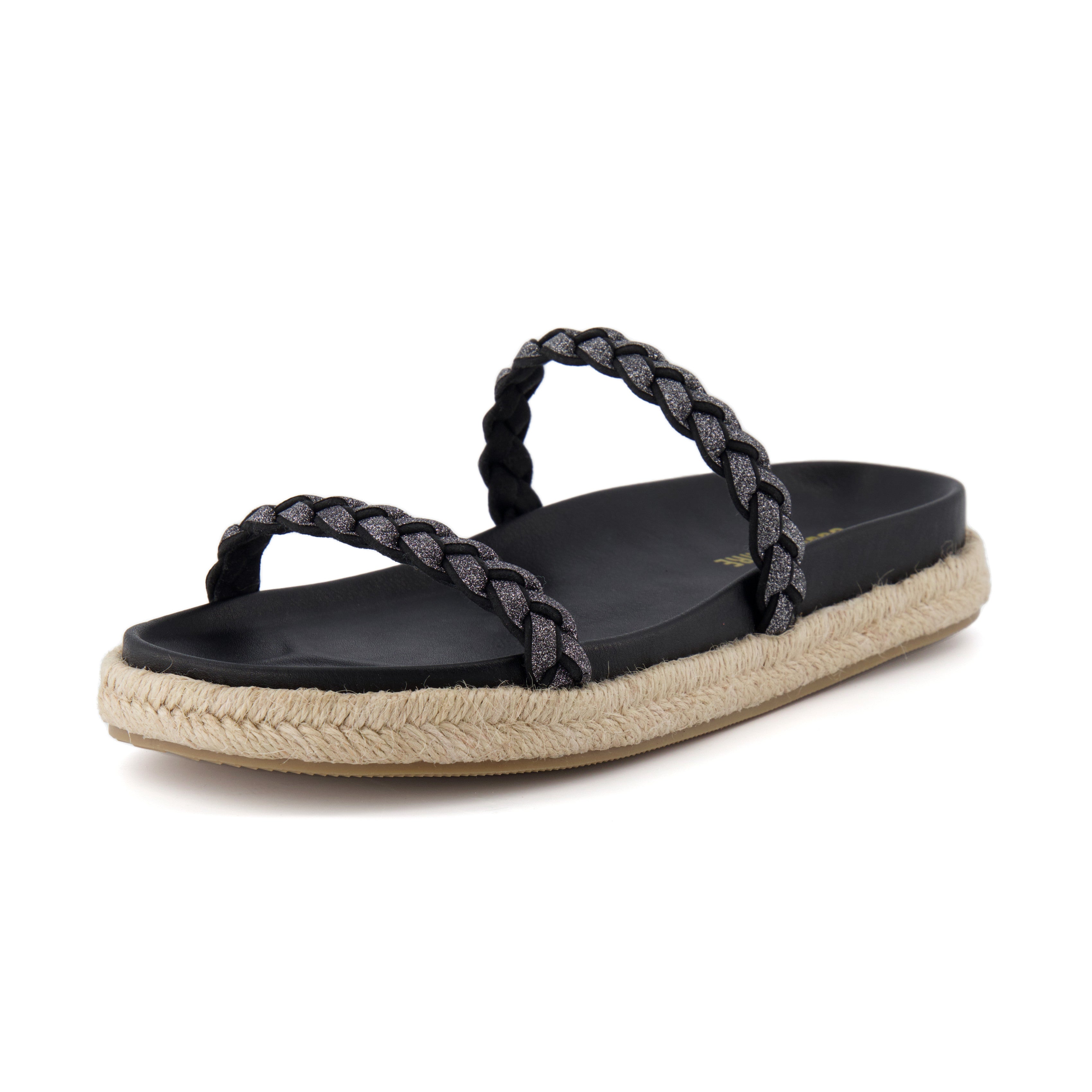 Nutmeg Espadrille Footbed Sandal Black