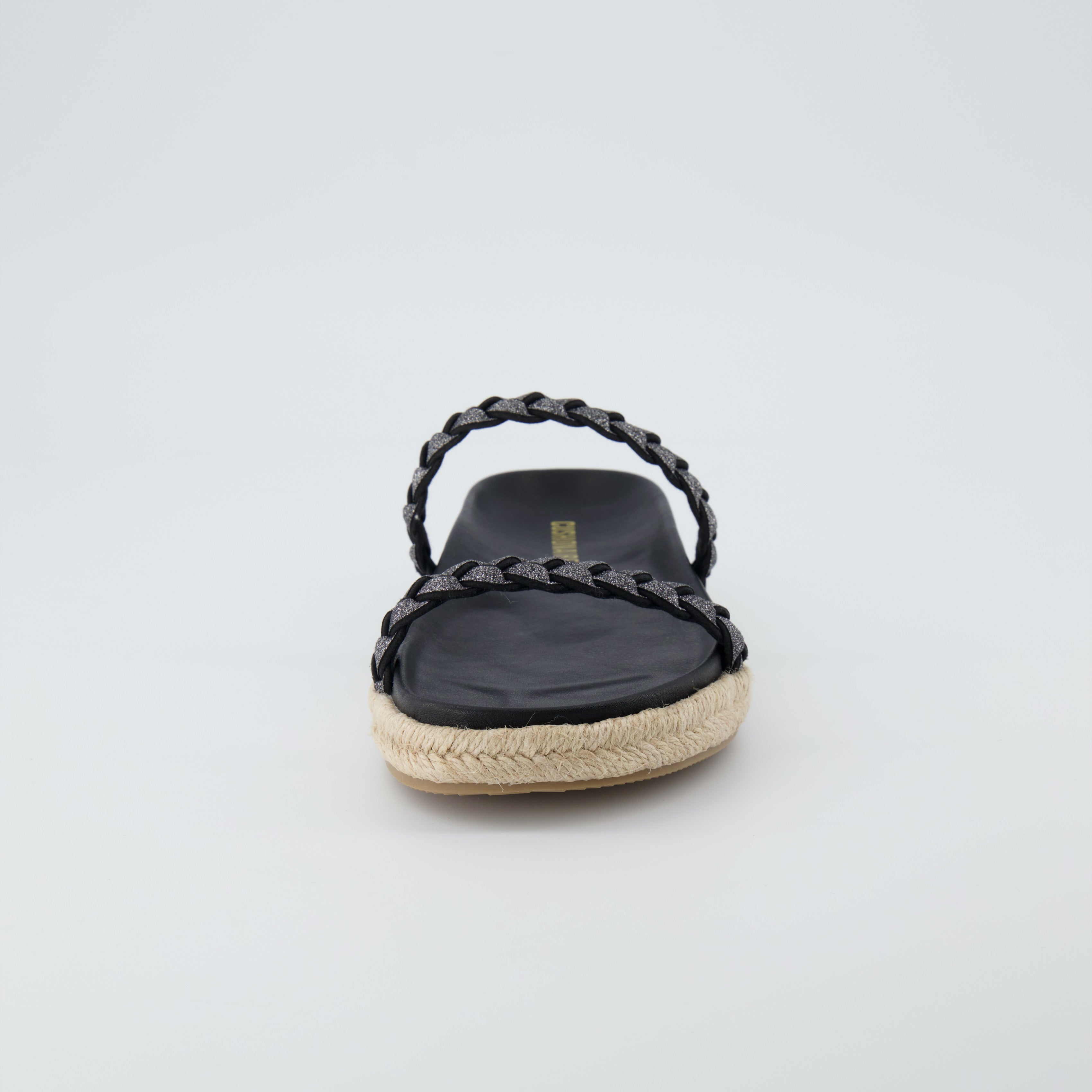 Nutmeg Espadrille Footbed Sandal Black