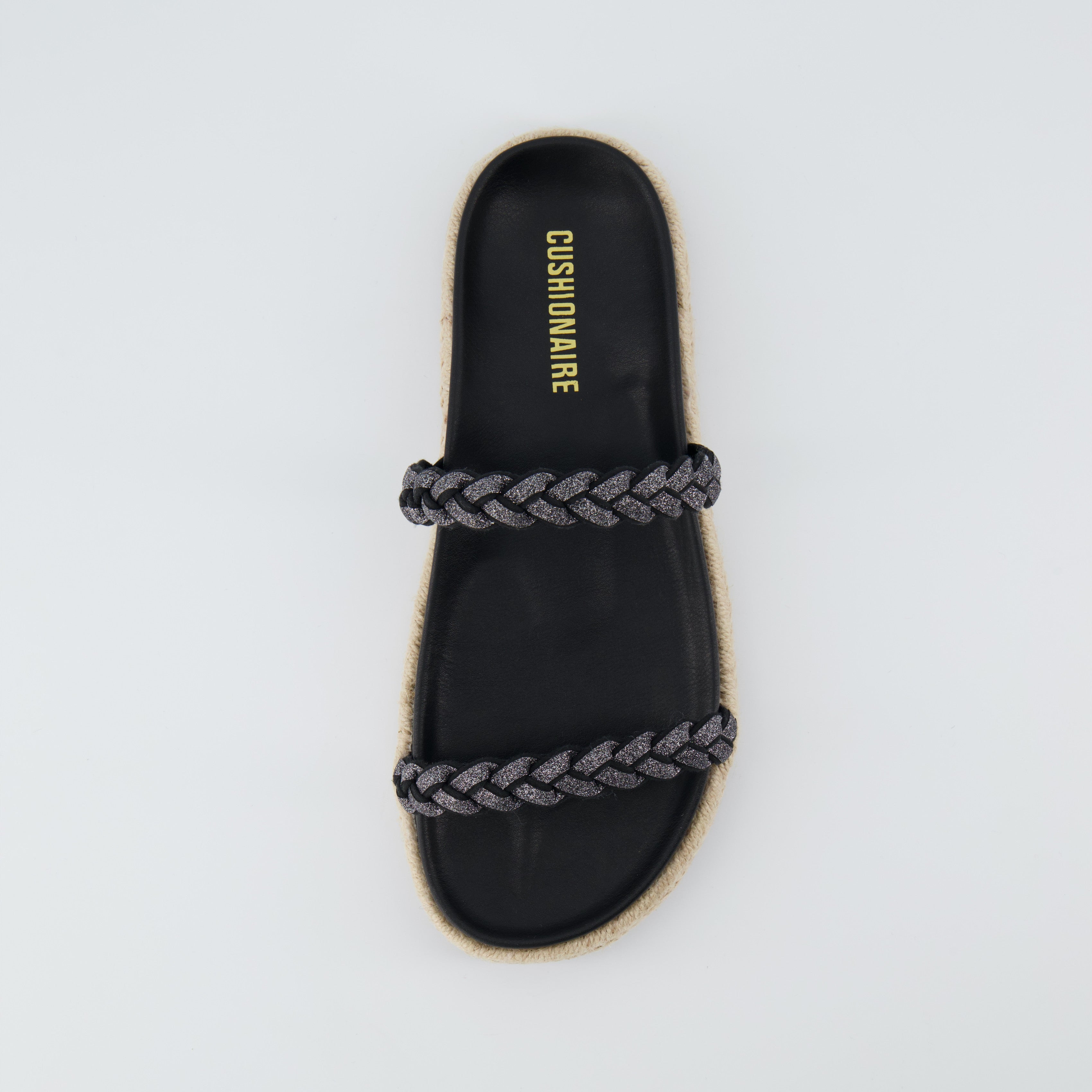 Nutmeg Espadrille Footbed Sandal Black