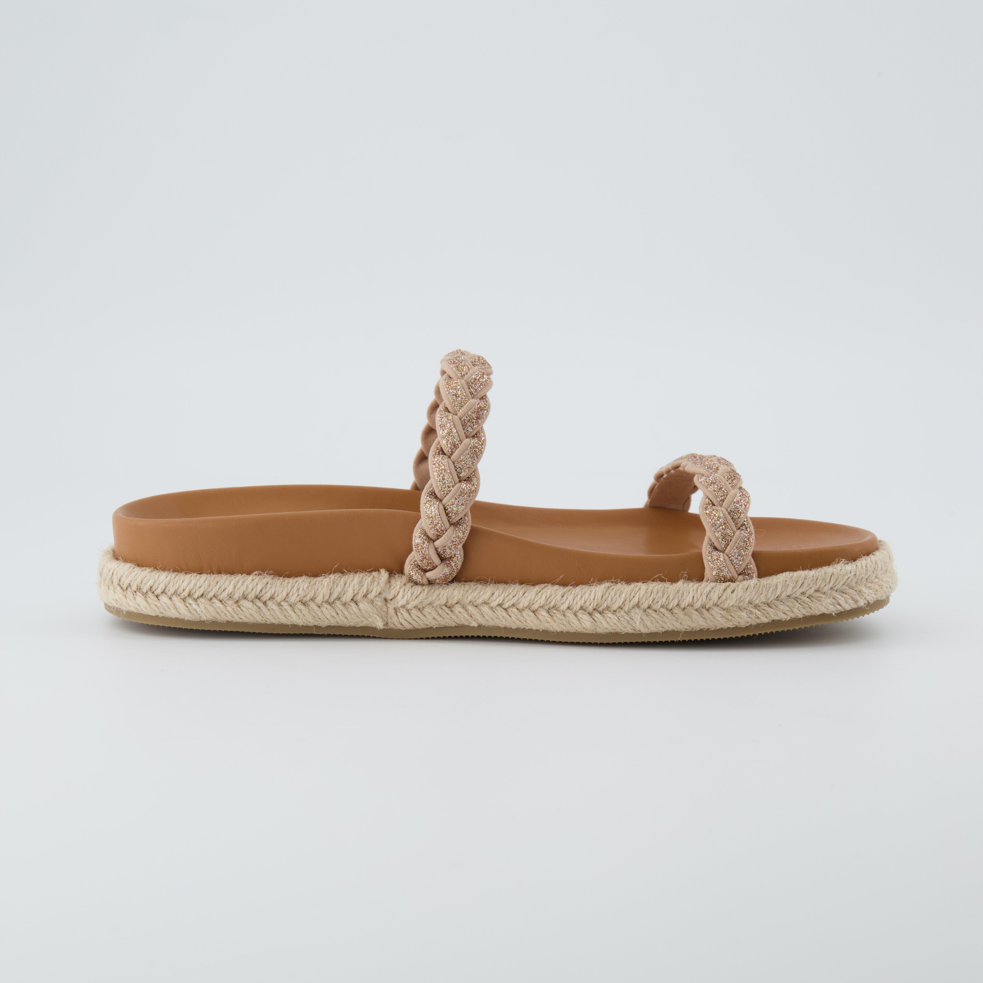 Nutmeg Espadrille Footbed Sandal Tan