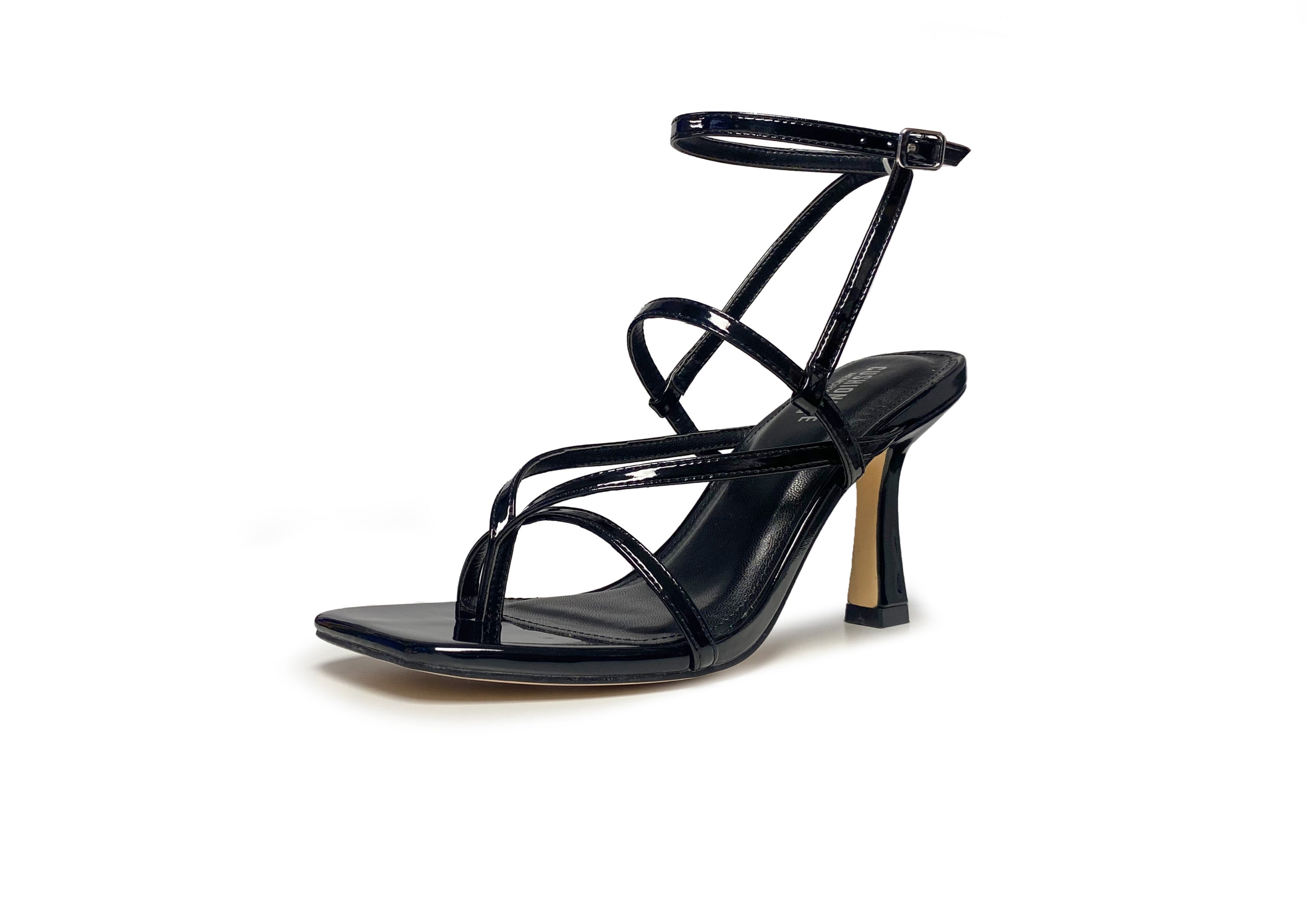 Belmondo Strappy Dress Sandal Black Patent