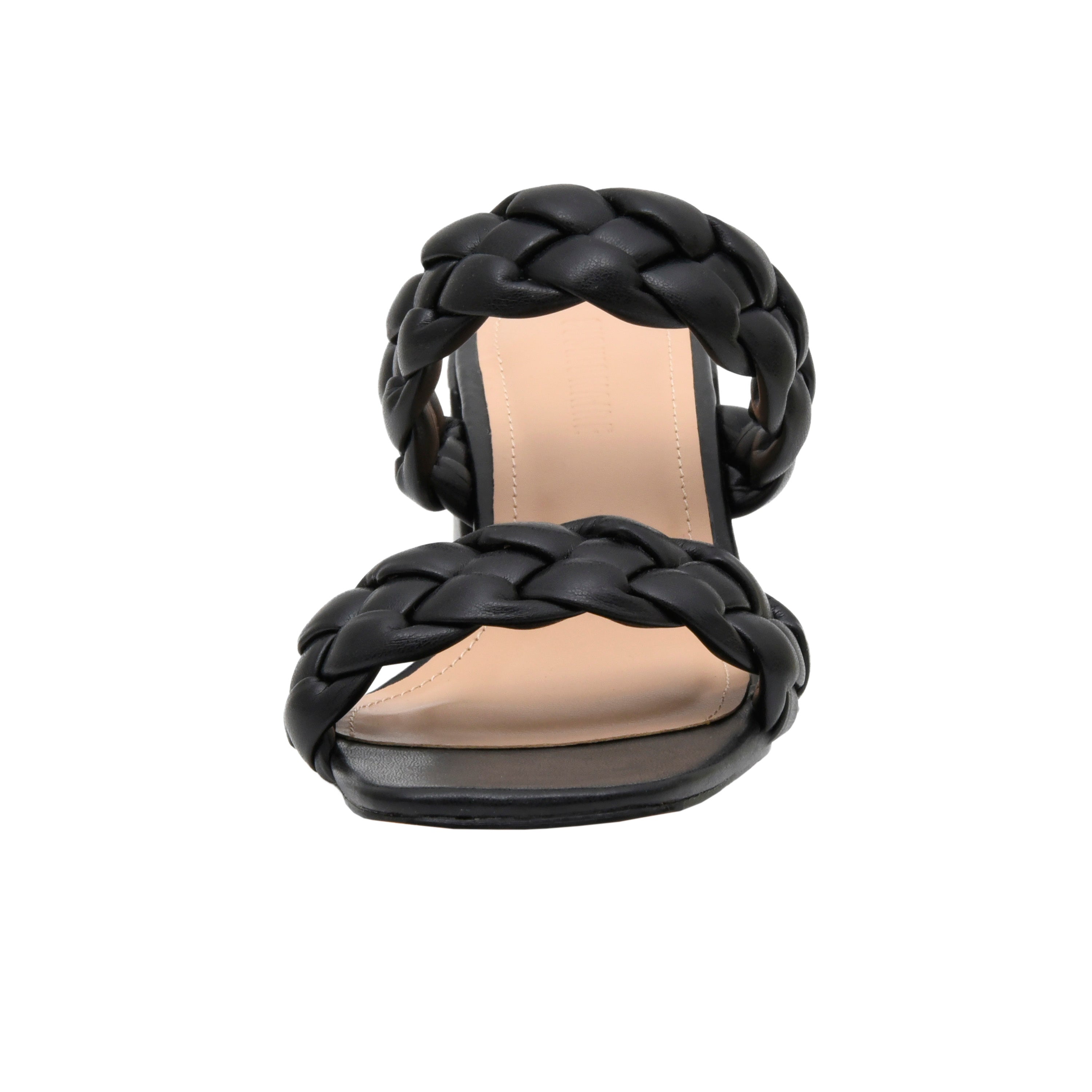 Onyx Braided Heel Sandal Black