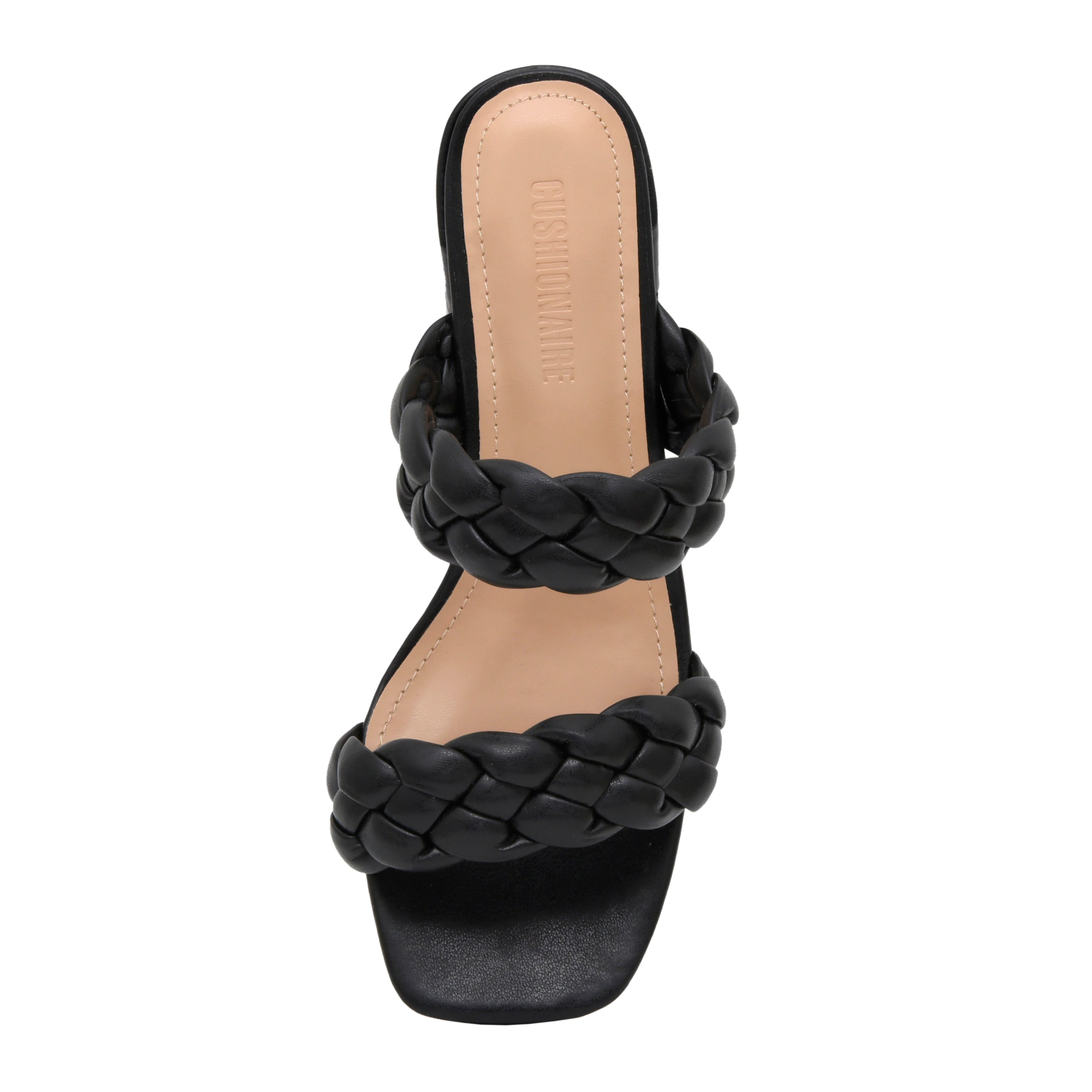 Onyx Braided Heel Sandal Black