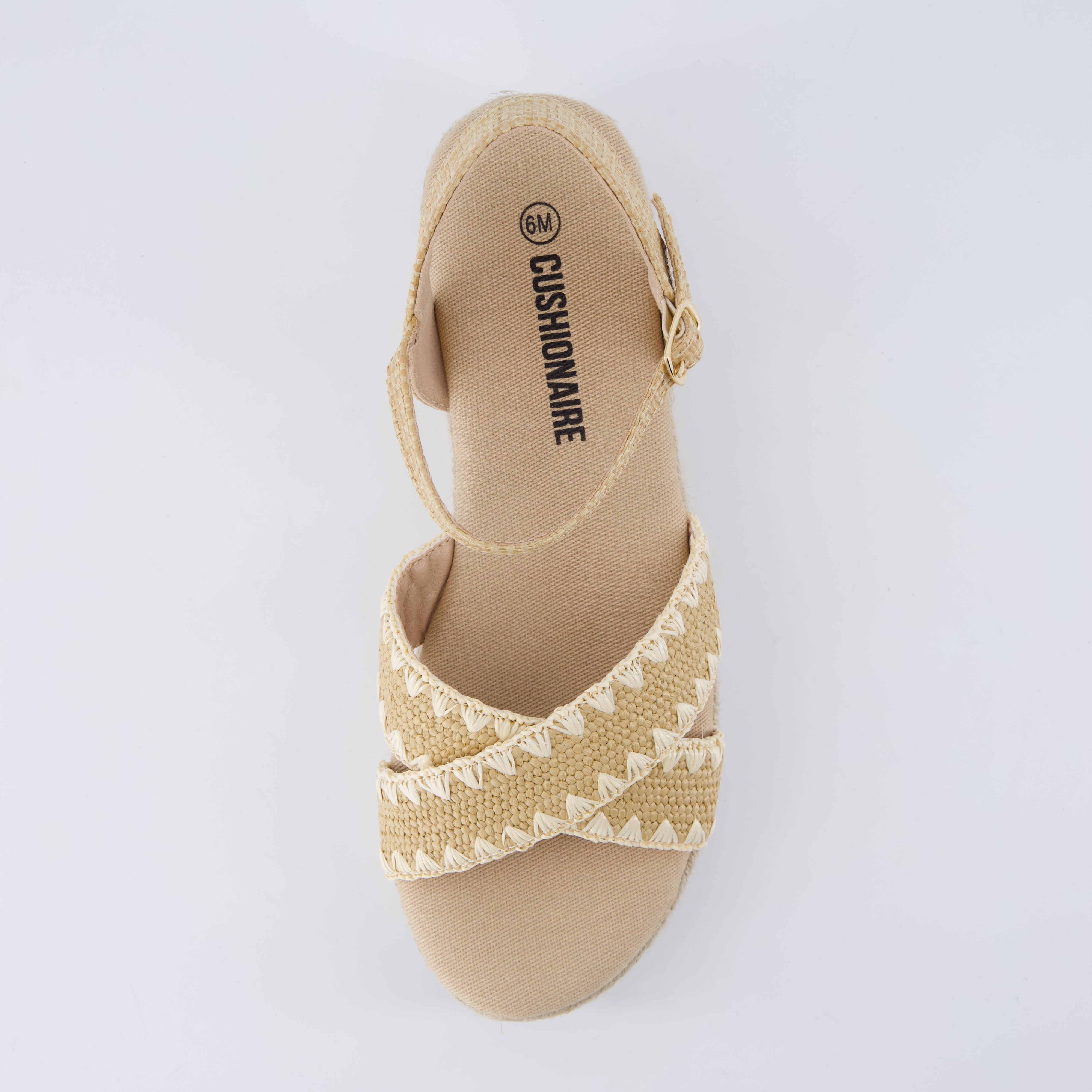 Ola Raffia Platform Sandals Natural