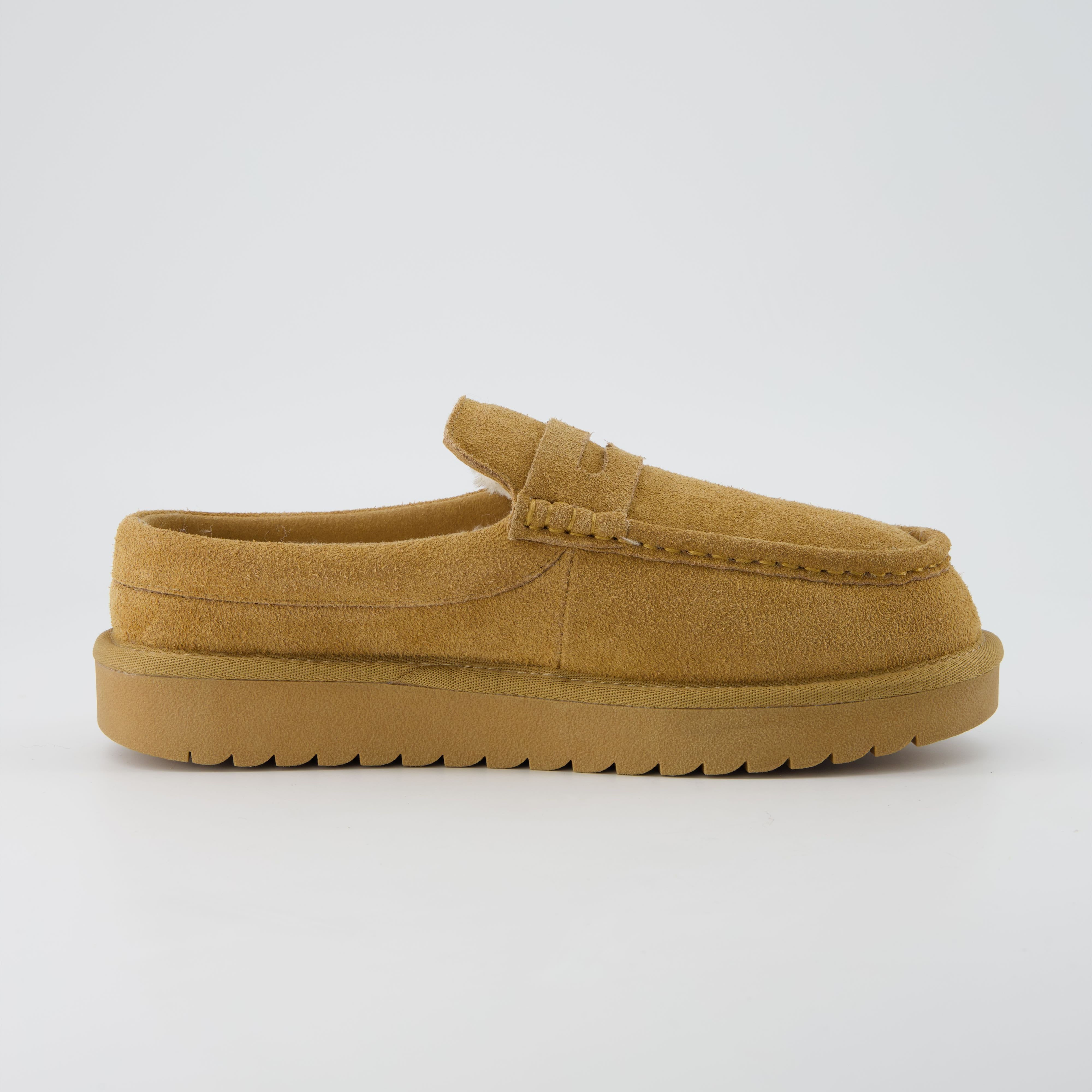 Ollie Suede Slippers Chestnut