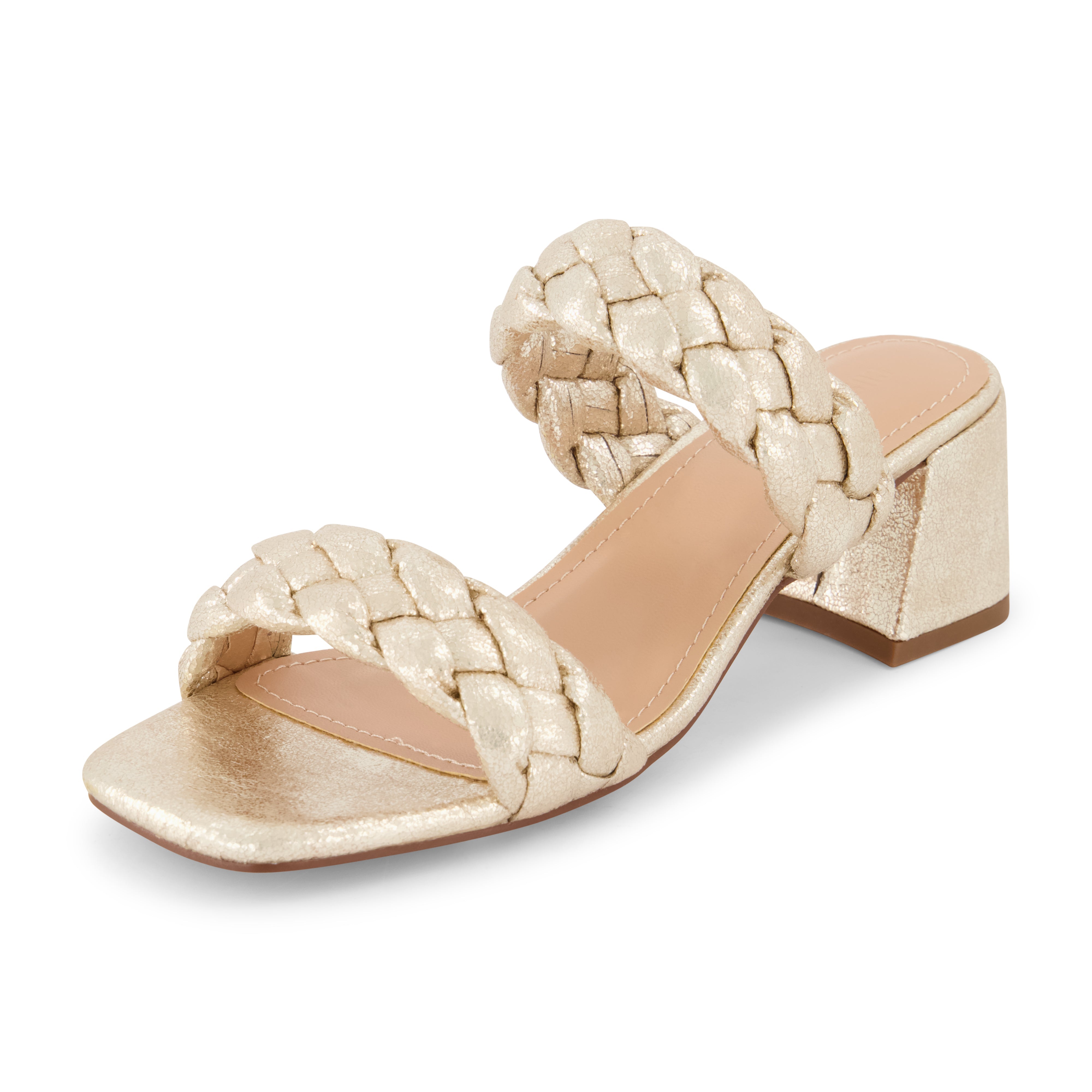 Onyx Braided Heel Sandal Champagne