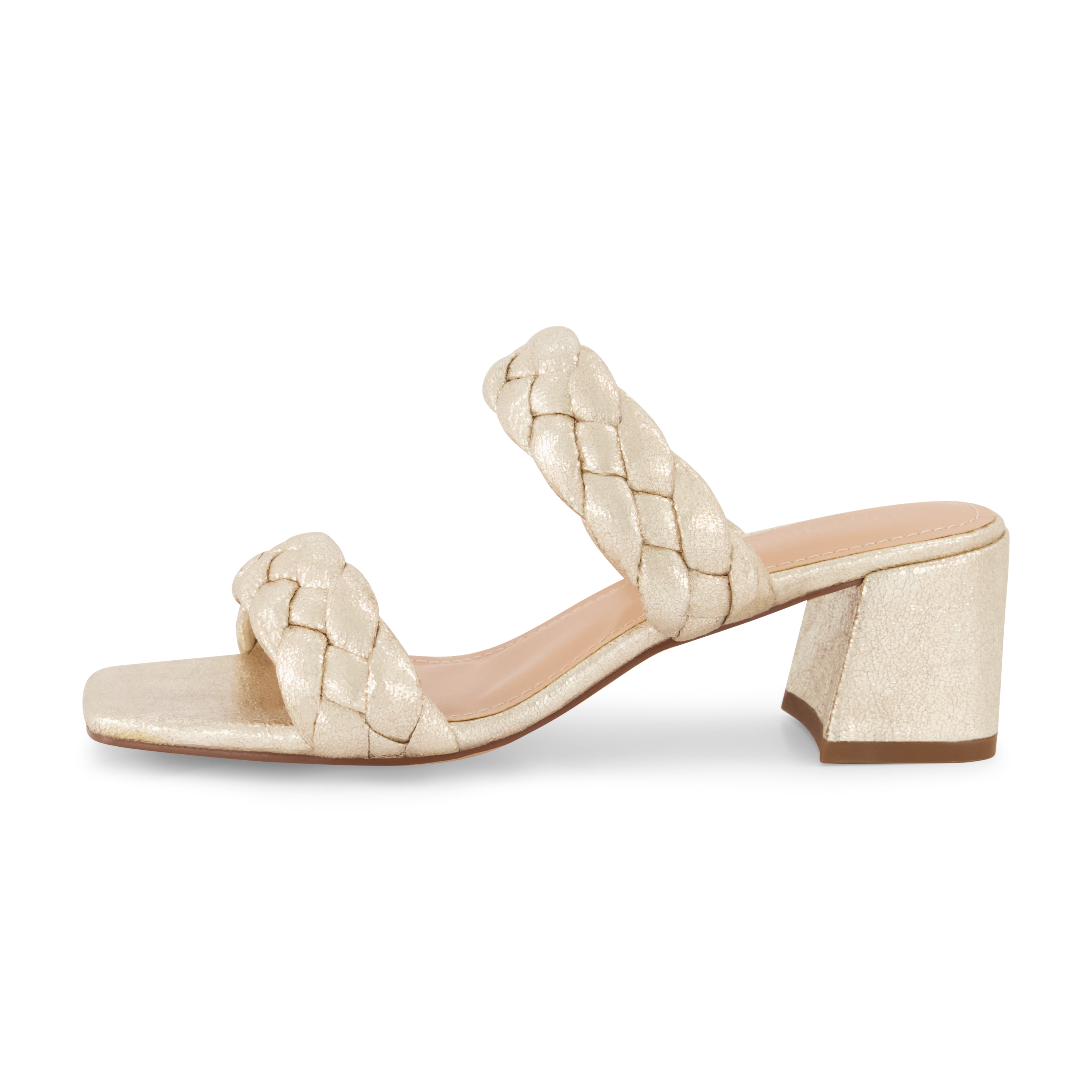 Onyx Braided Heel Sandal Champagne