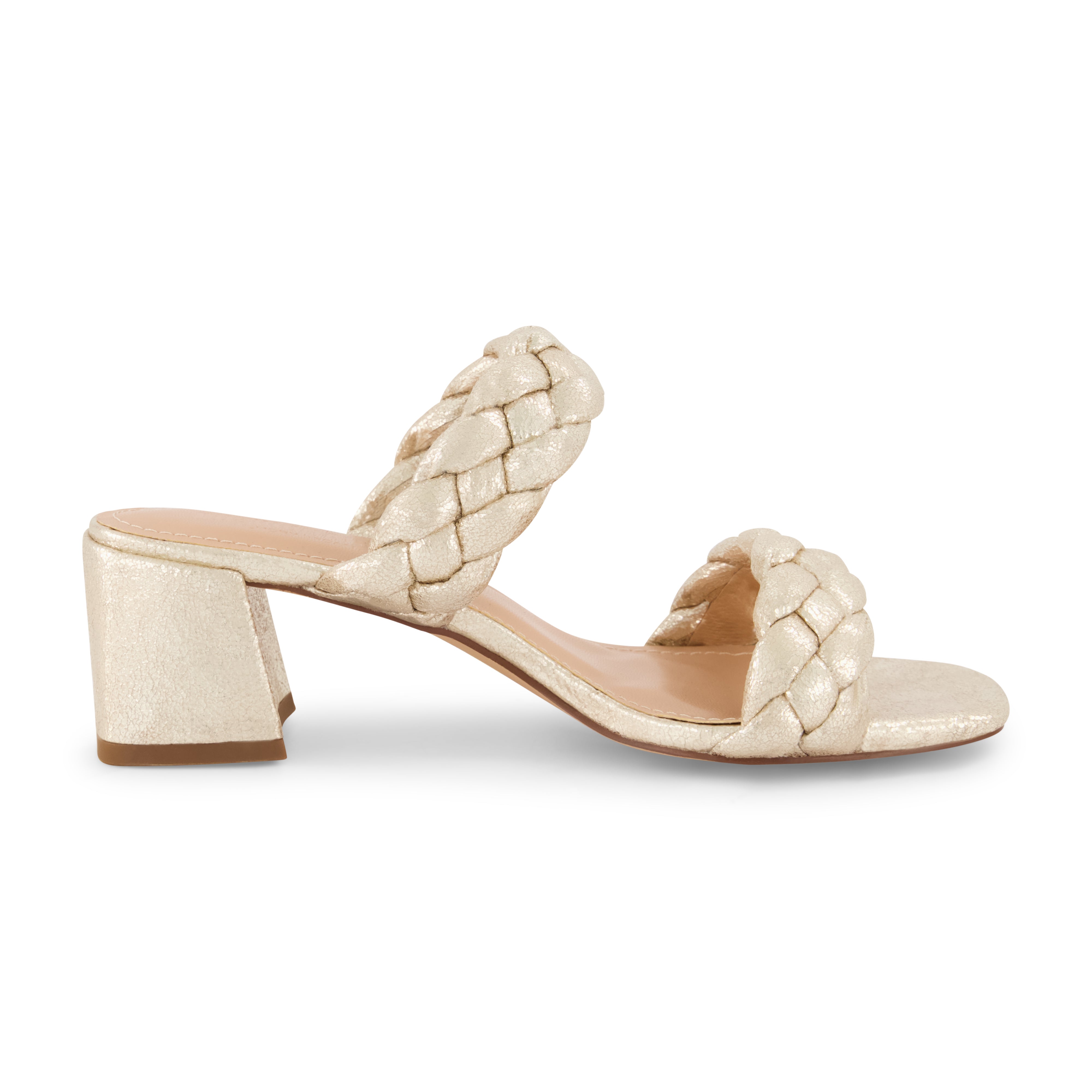 Onyx Braided Heel Sandal Champagne
