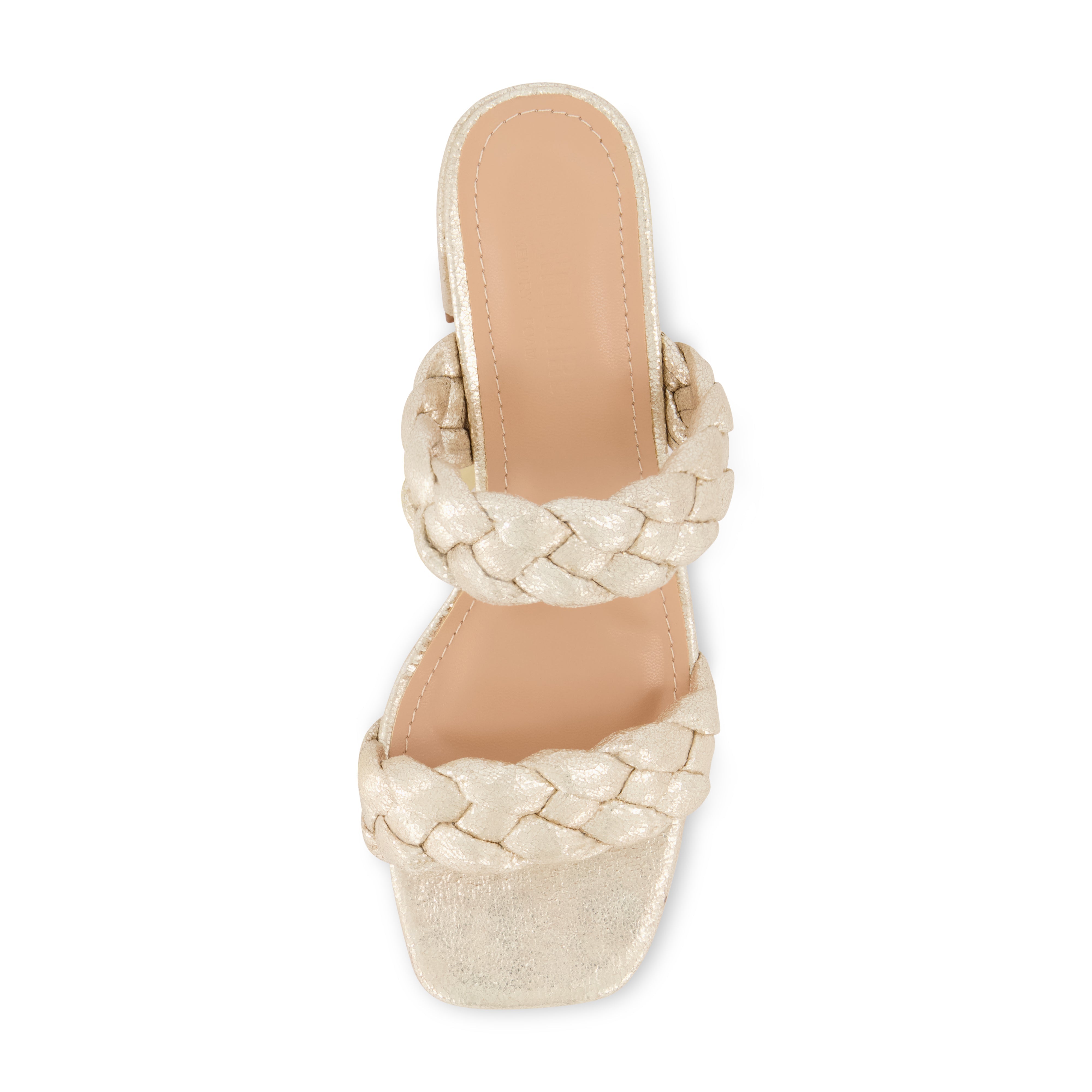 Onyx Braided Heel Sandal Champagne