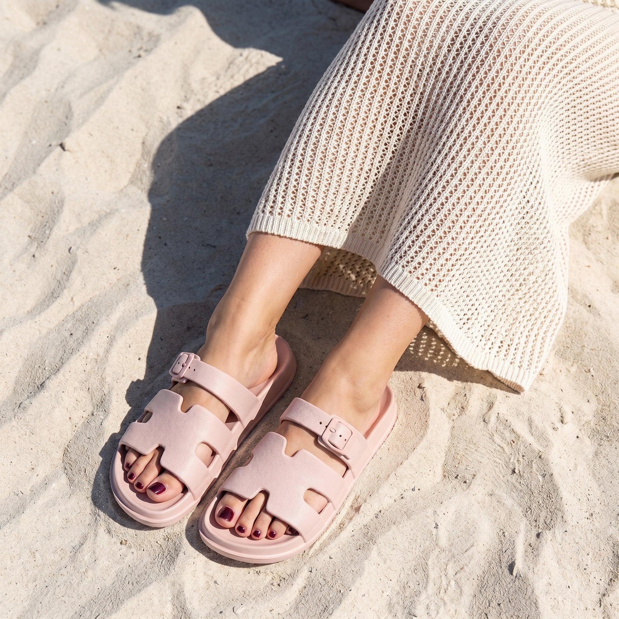 Orbit Slide Sandals Pink Medium