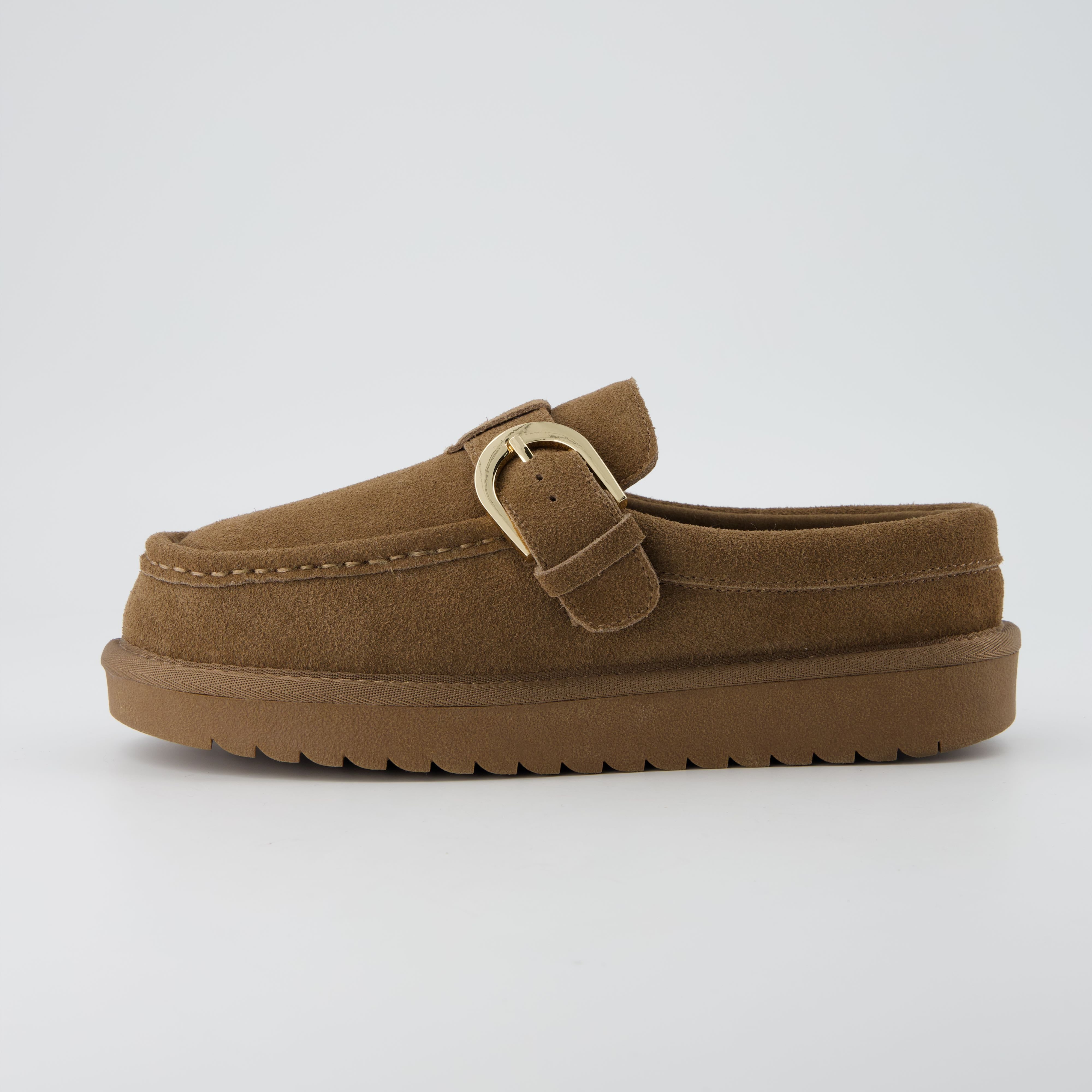 Cushionaire Origin Women's Cozy Suede Loafer Slippers - Genuine