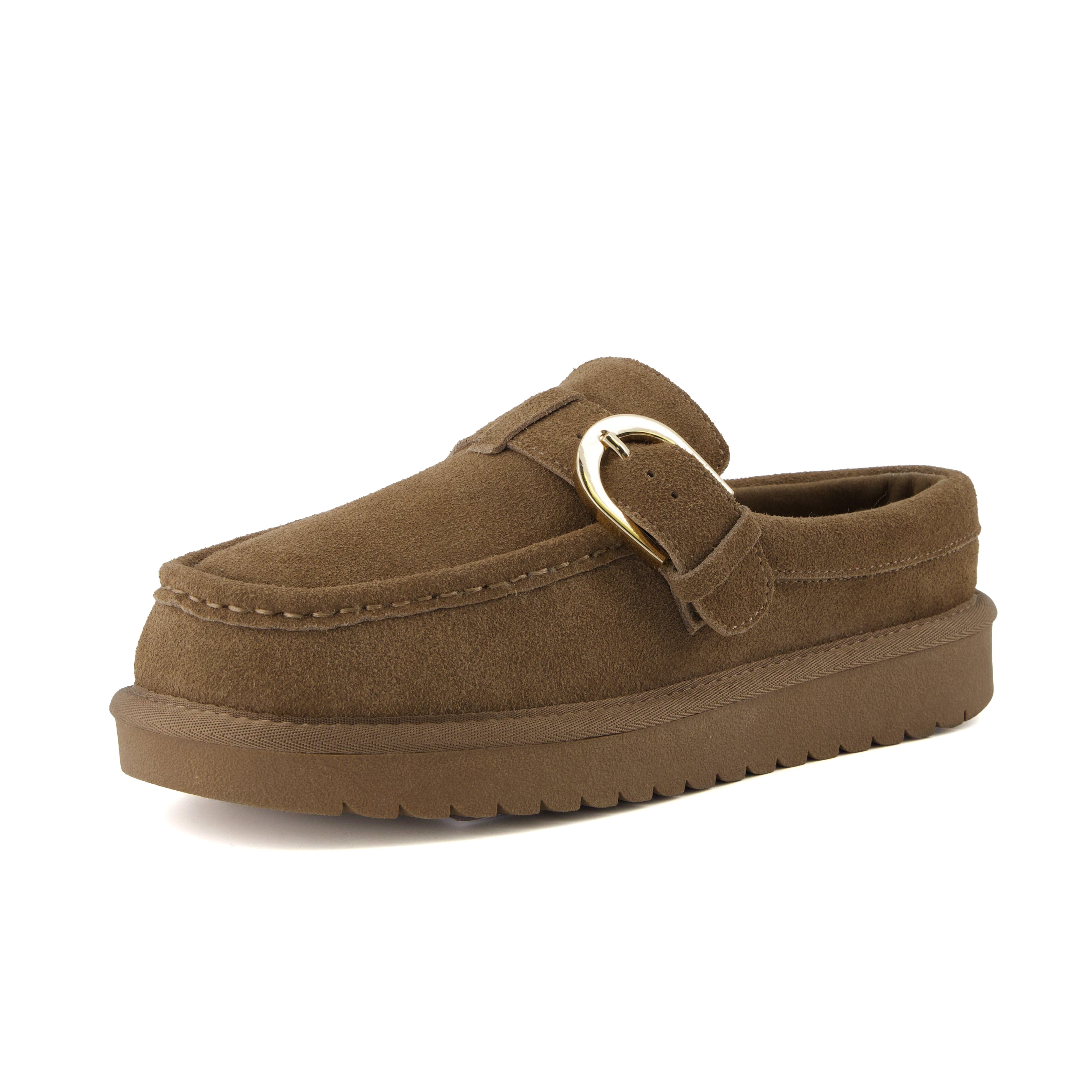 Cushionaire Origin Women's Cozy Suede Loafer Slippers - Genuine