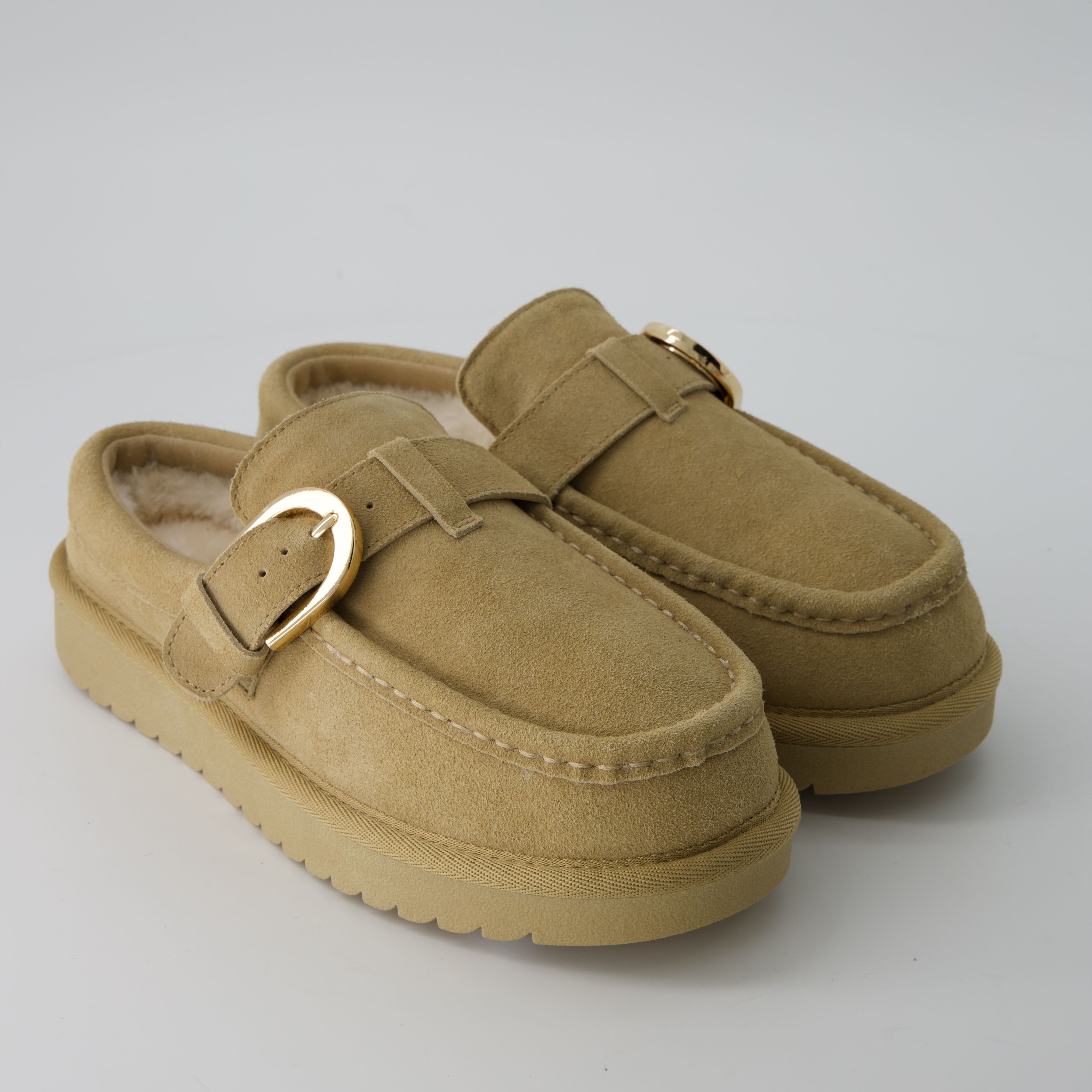 Origin Suede Slippers Biscuit