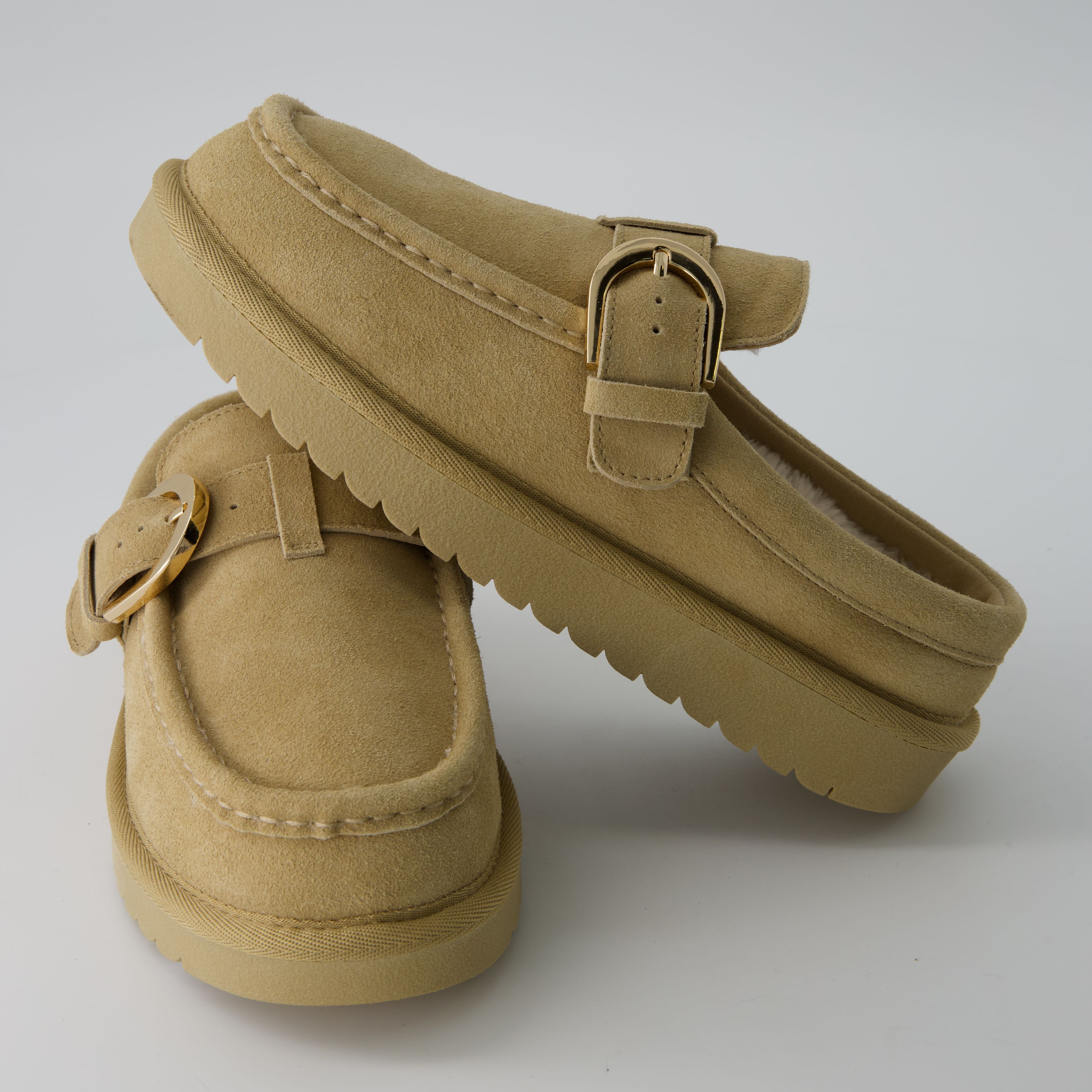 Origin Suede Slippers Biscuit