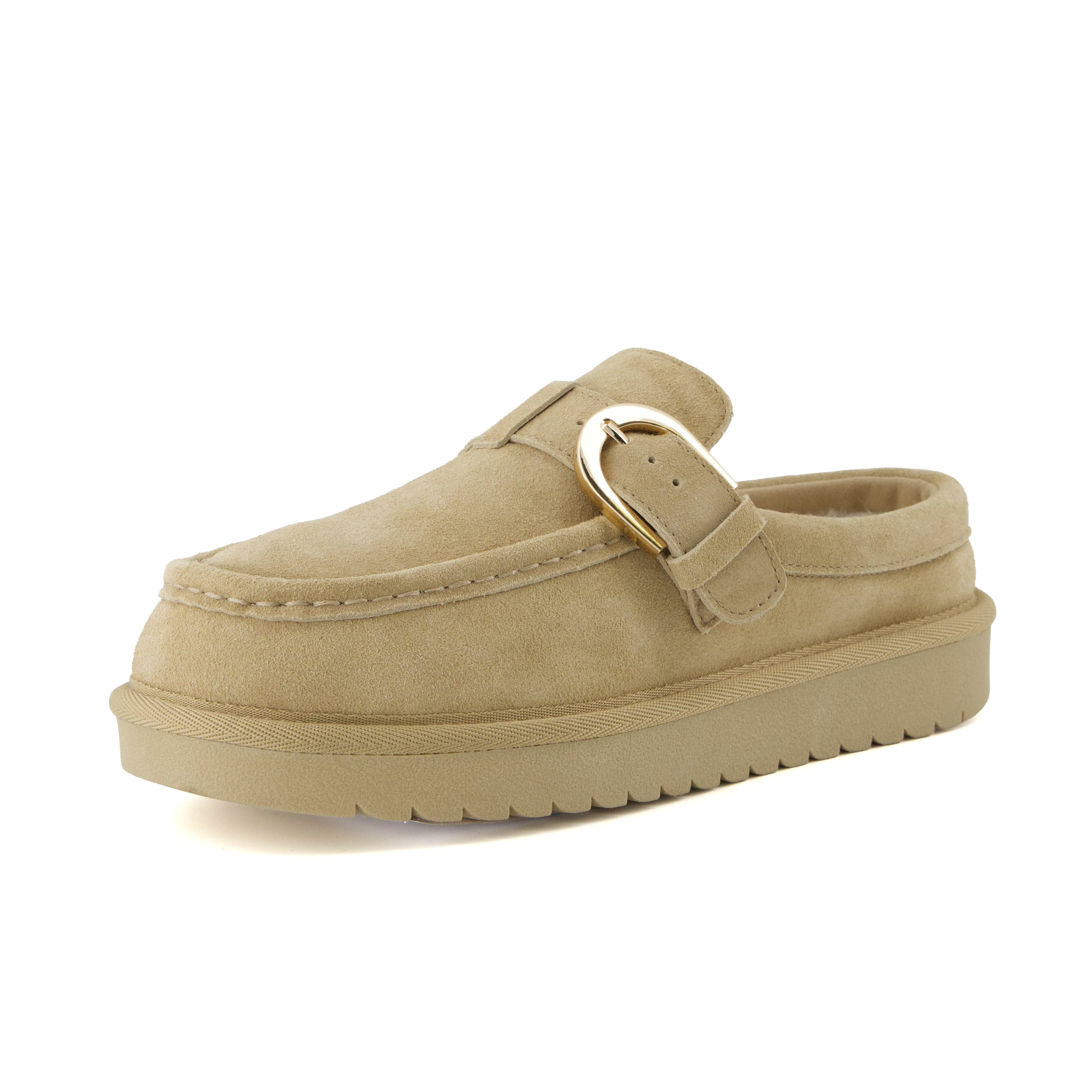 Cushionaire Origin Women's Cozy Suede Loafer Slippers - Genuine
