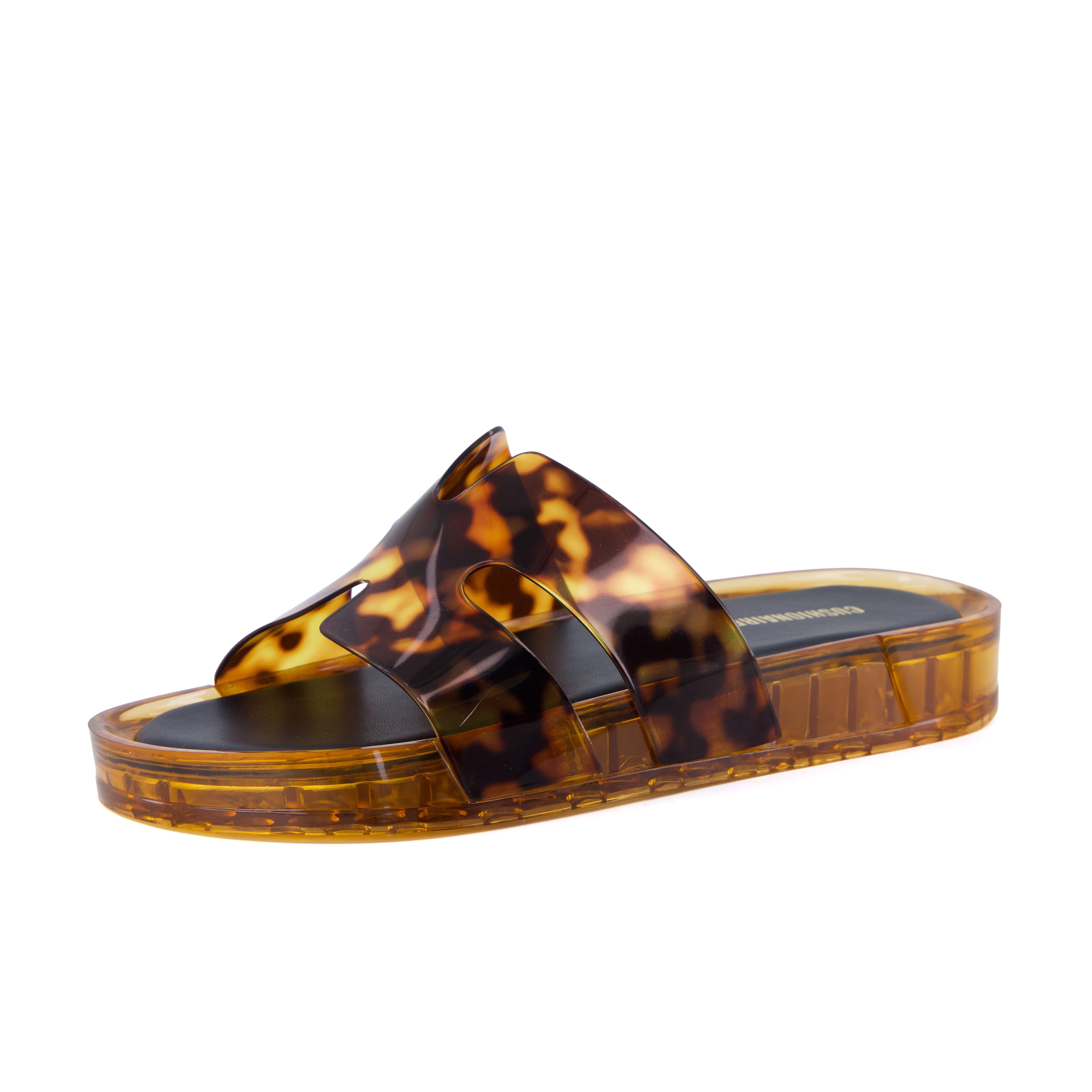 Palm Slides Jelly Sandals Tortoise Medium