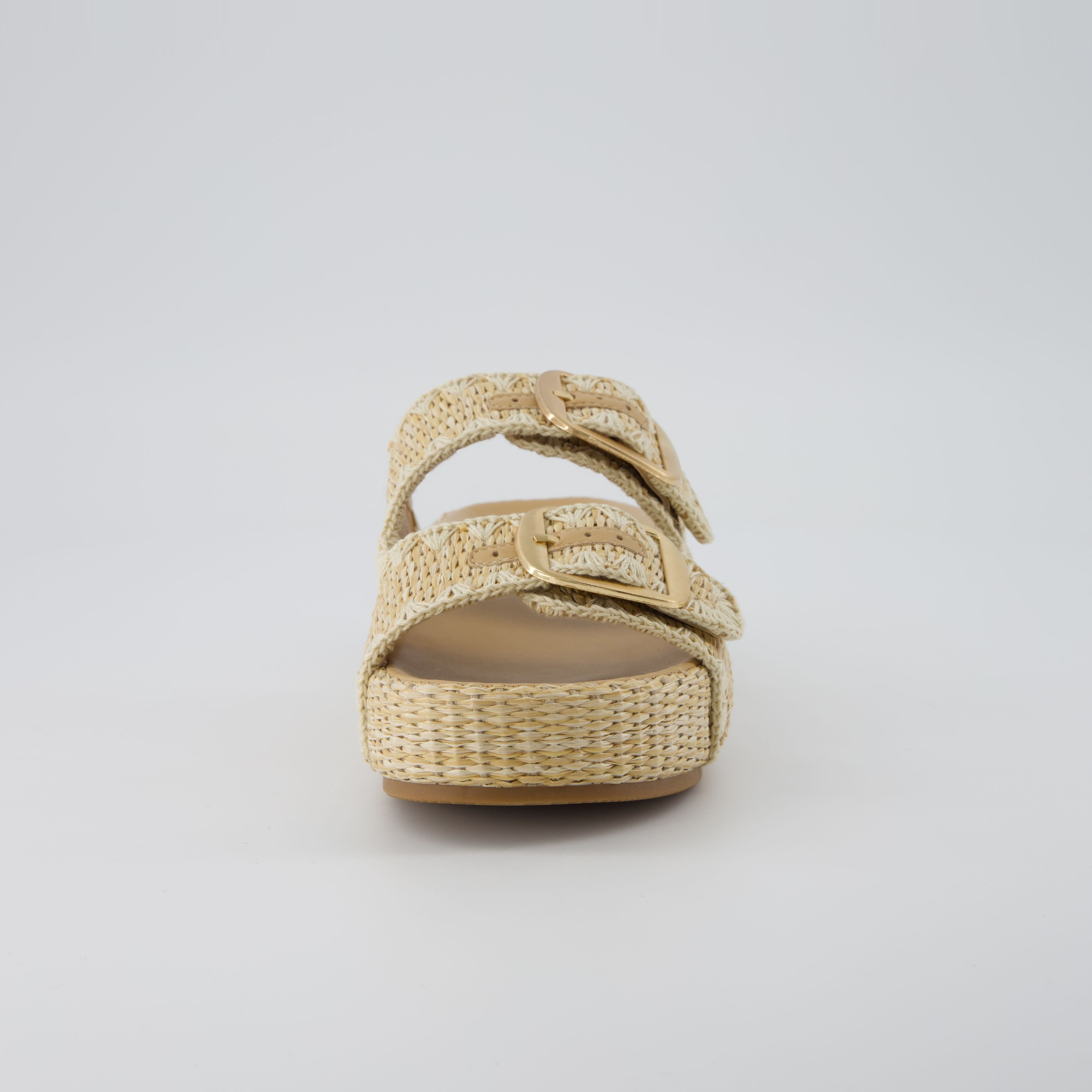 Panama Platform Sandals Natural