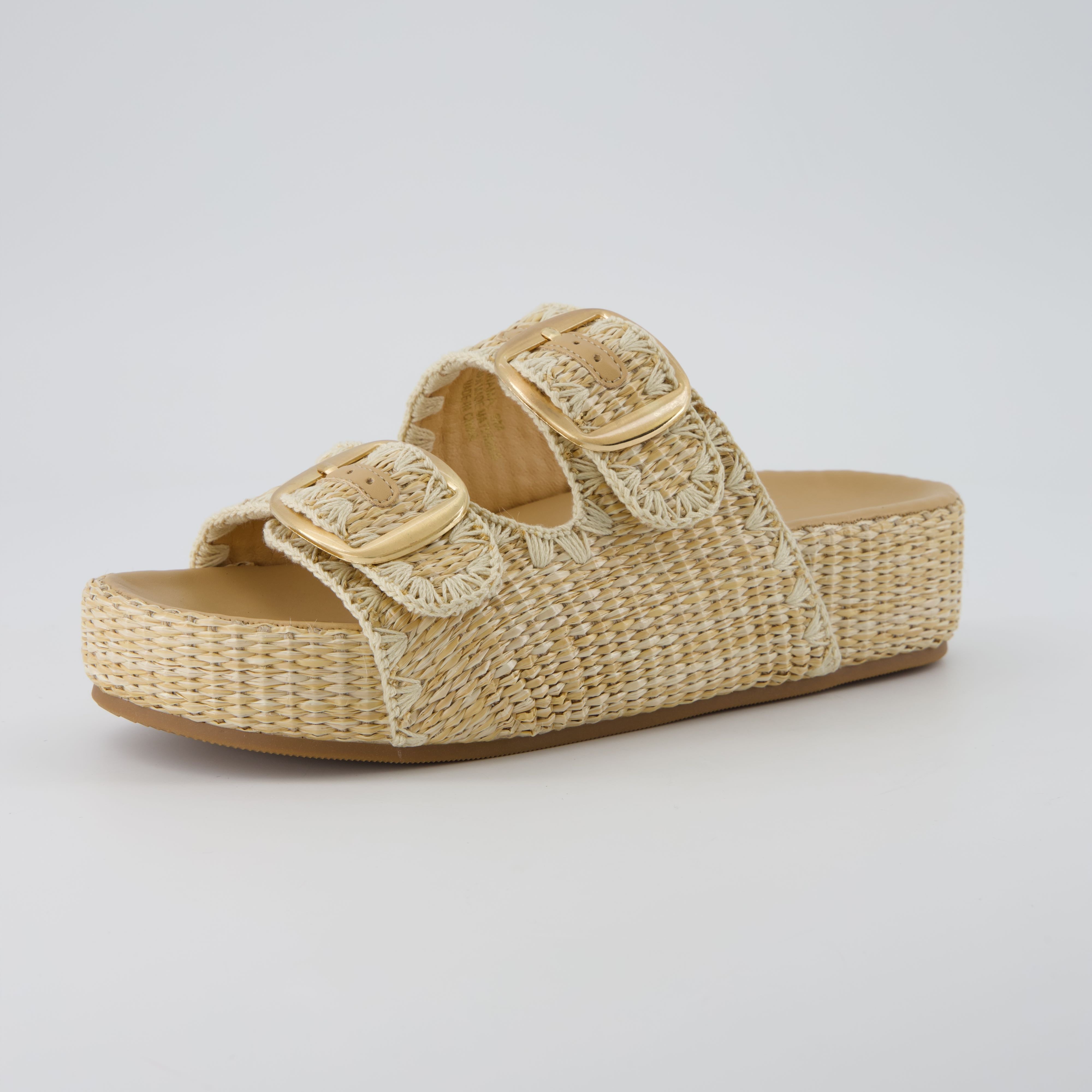 Panama Platform Sandals Natural