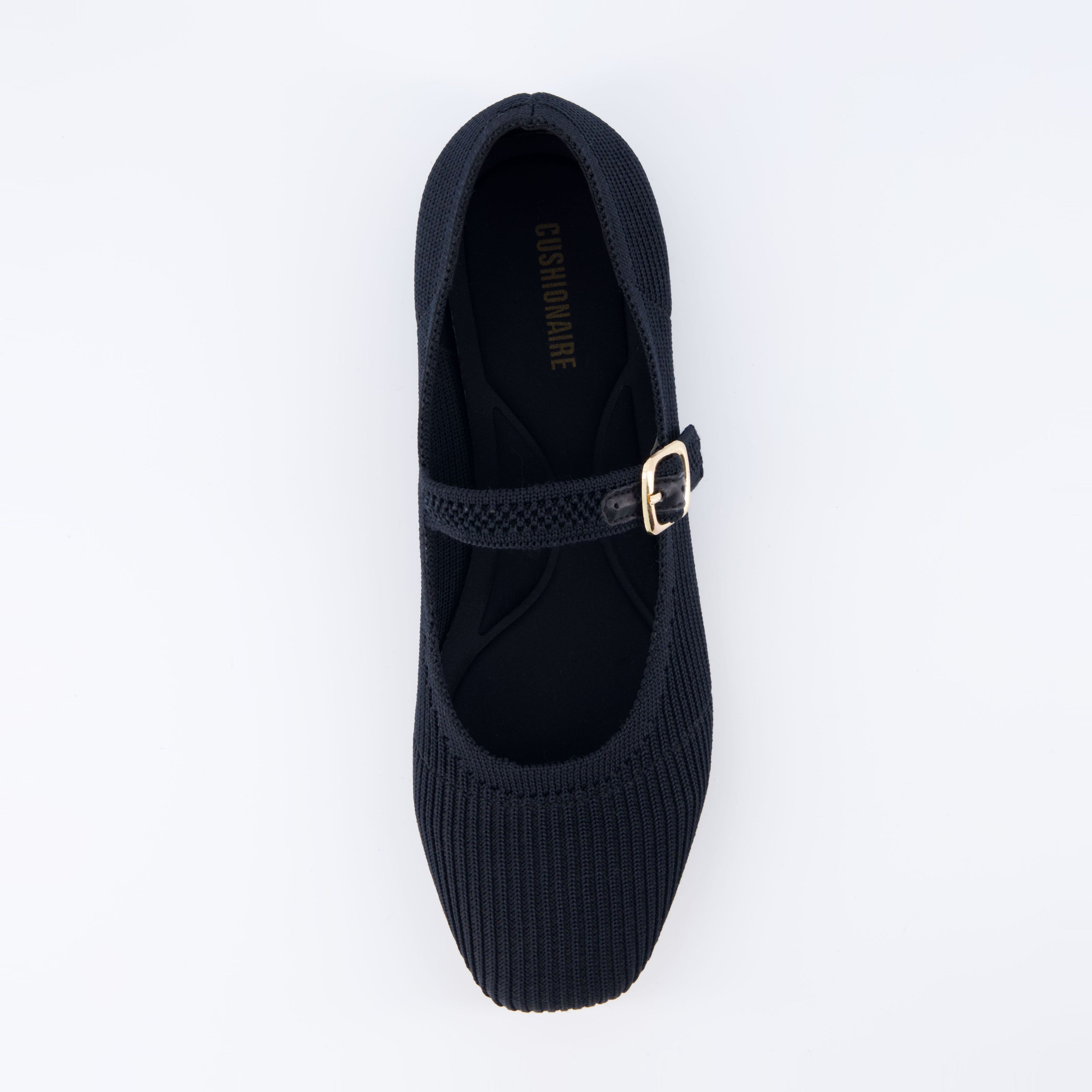 Petal Mary Jane Knit Flat Black