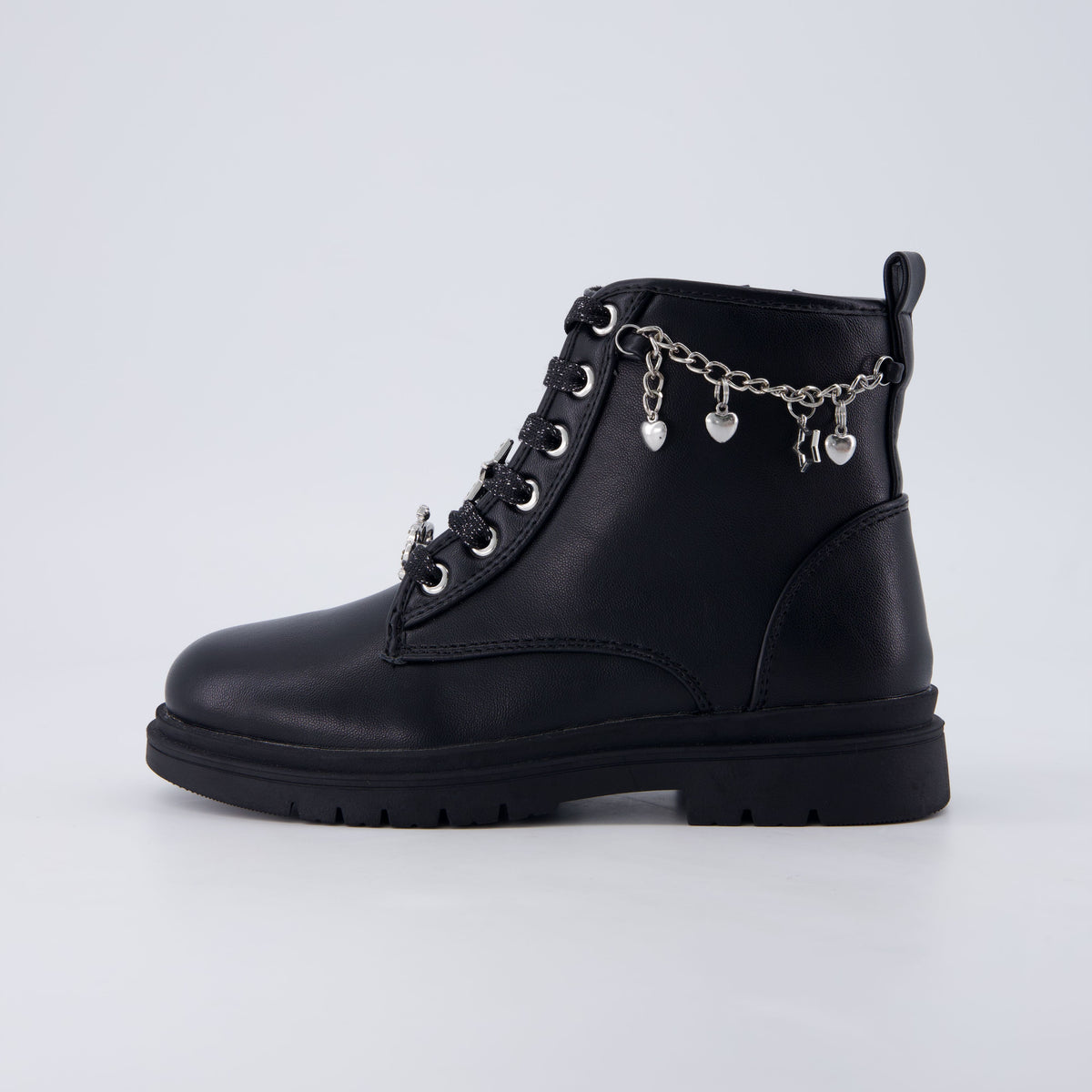 Philly Girls Combat Boots Black Medium