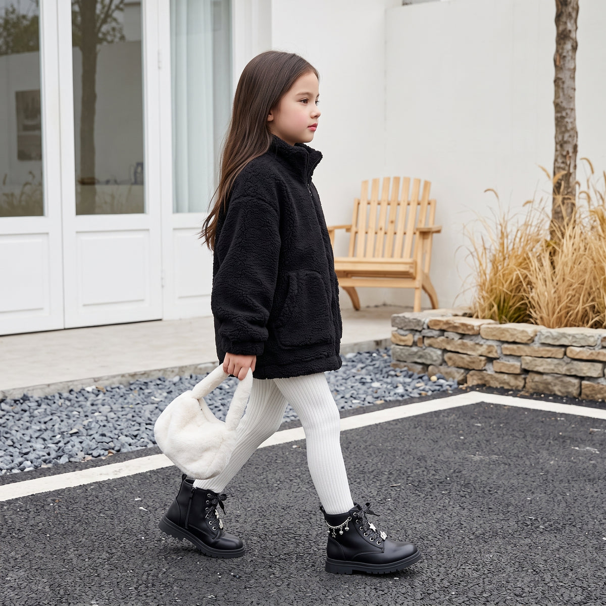 Philly Girls Combat Boots Black Medium