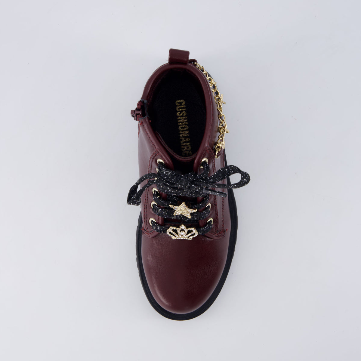 Philly Girls Combat Boots Burgundy Medium