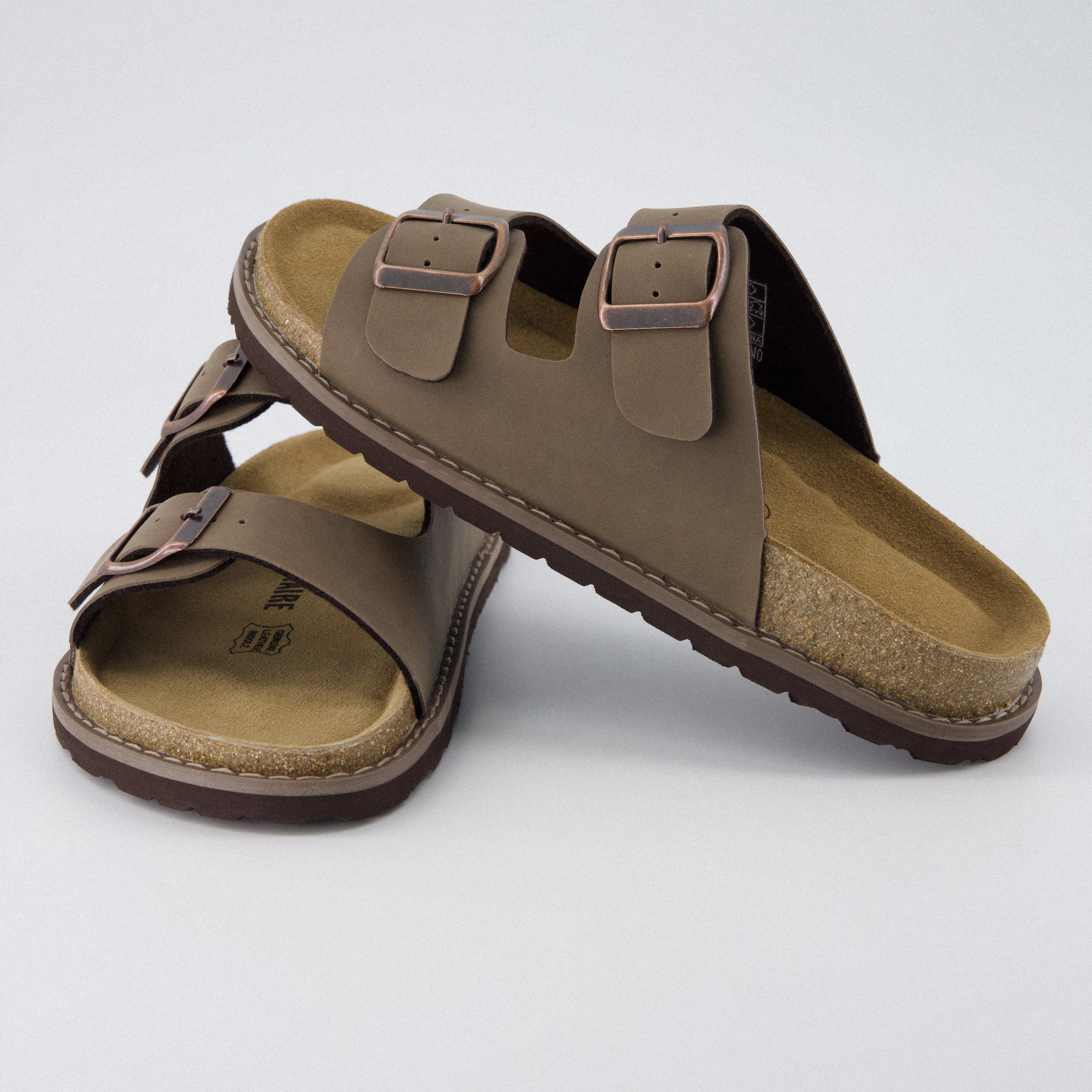 Plano Cork Sandals Brown