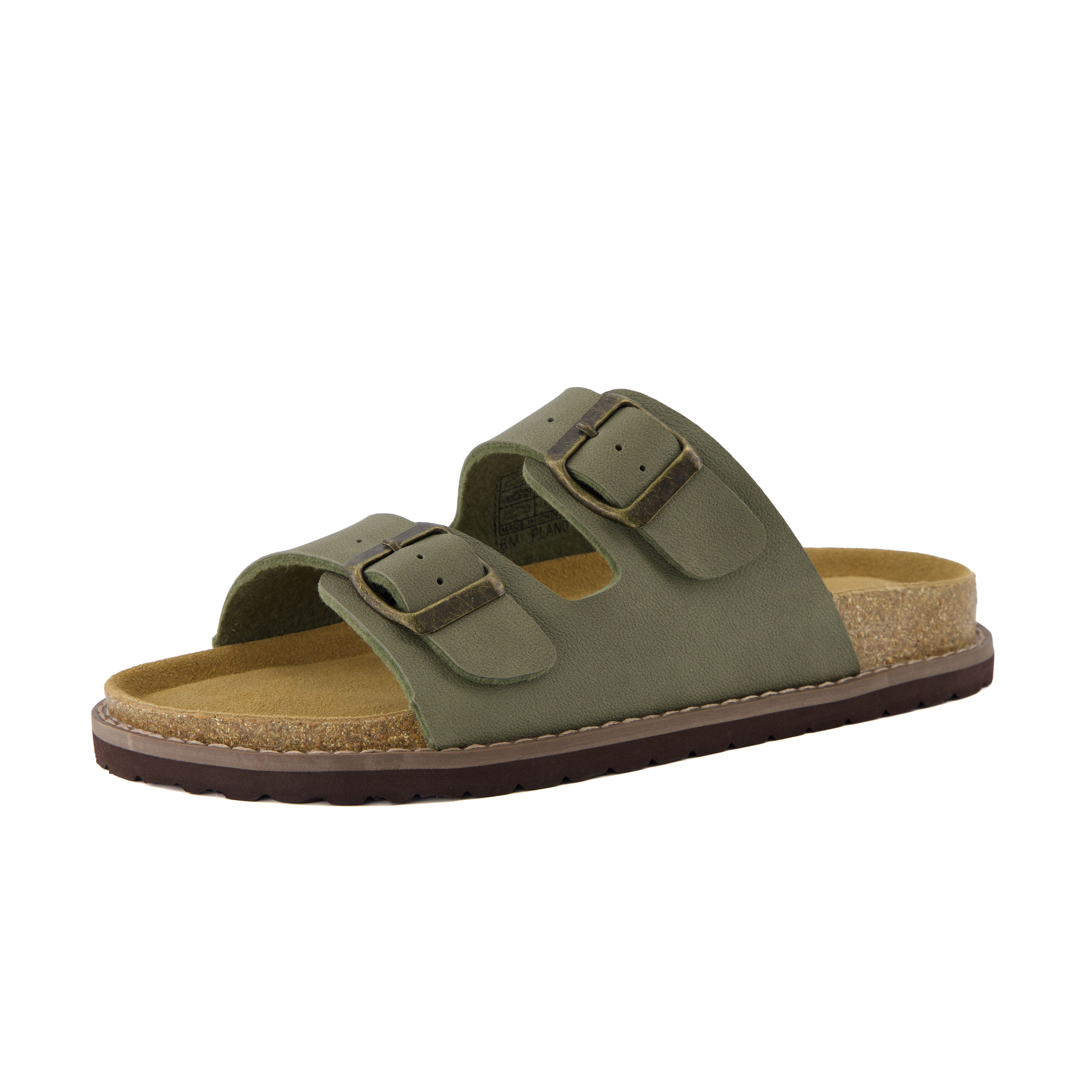 Plano Cork Sandals Olive