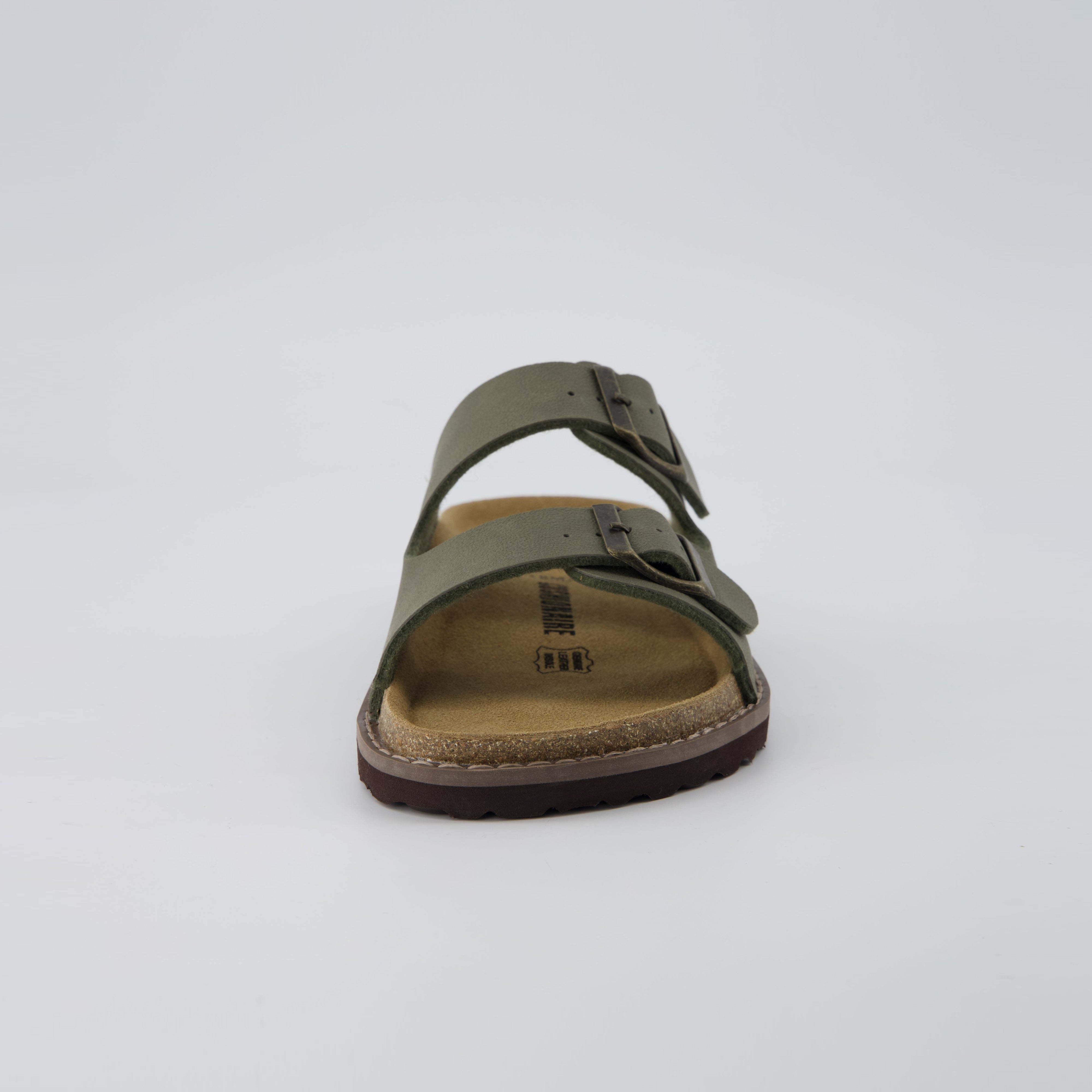 Plano Cork Sandals Olive