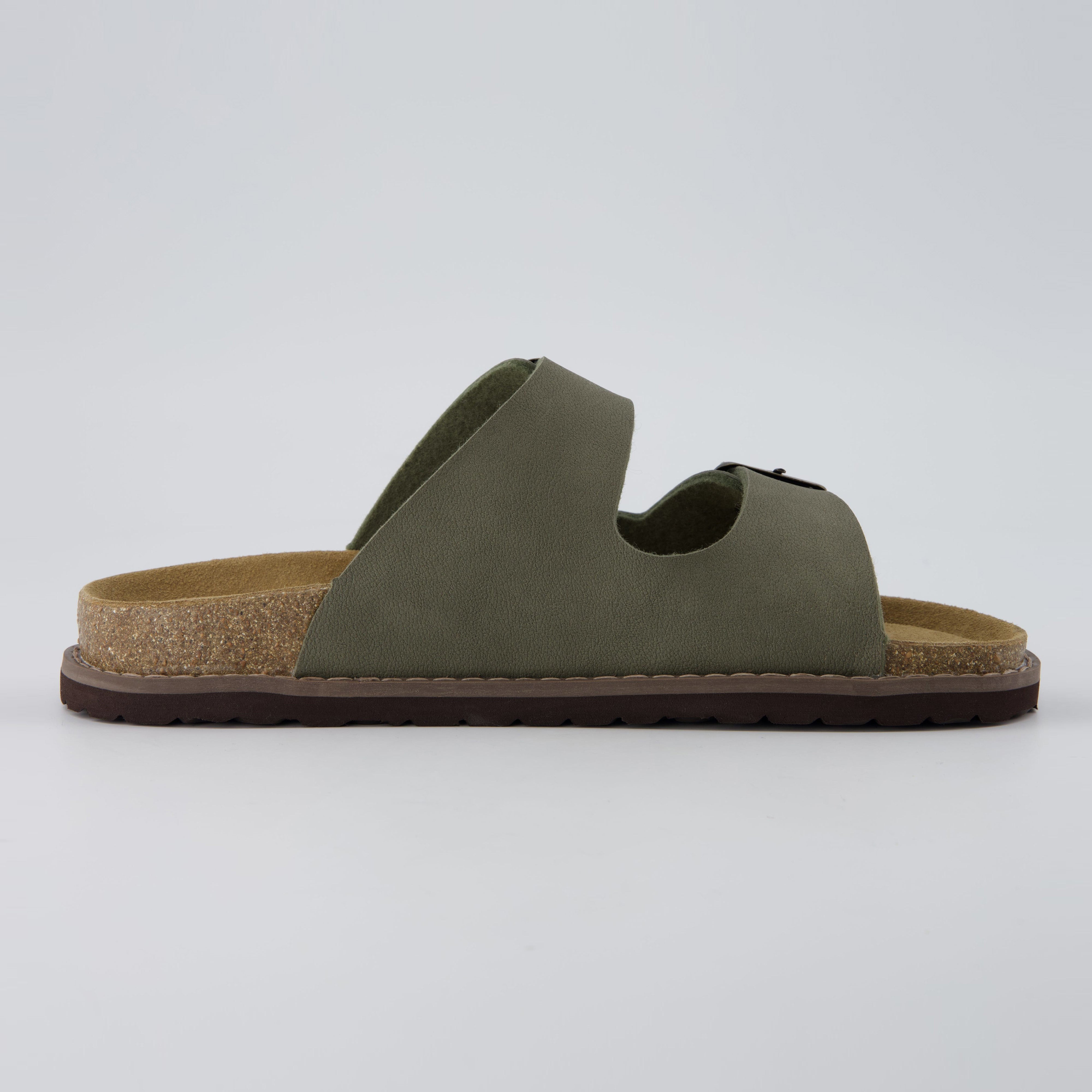 Plano Cork Sandals Olive