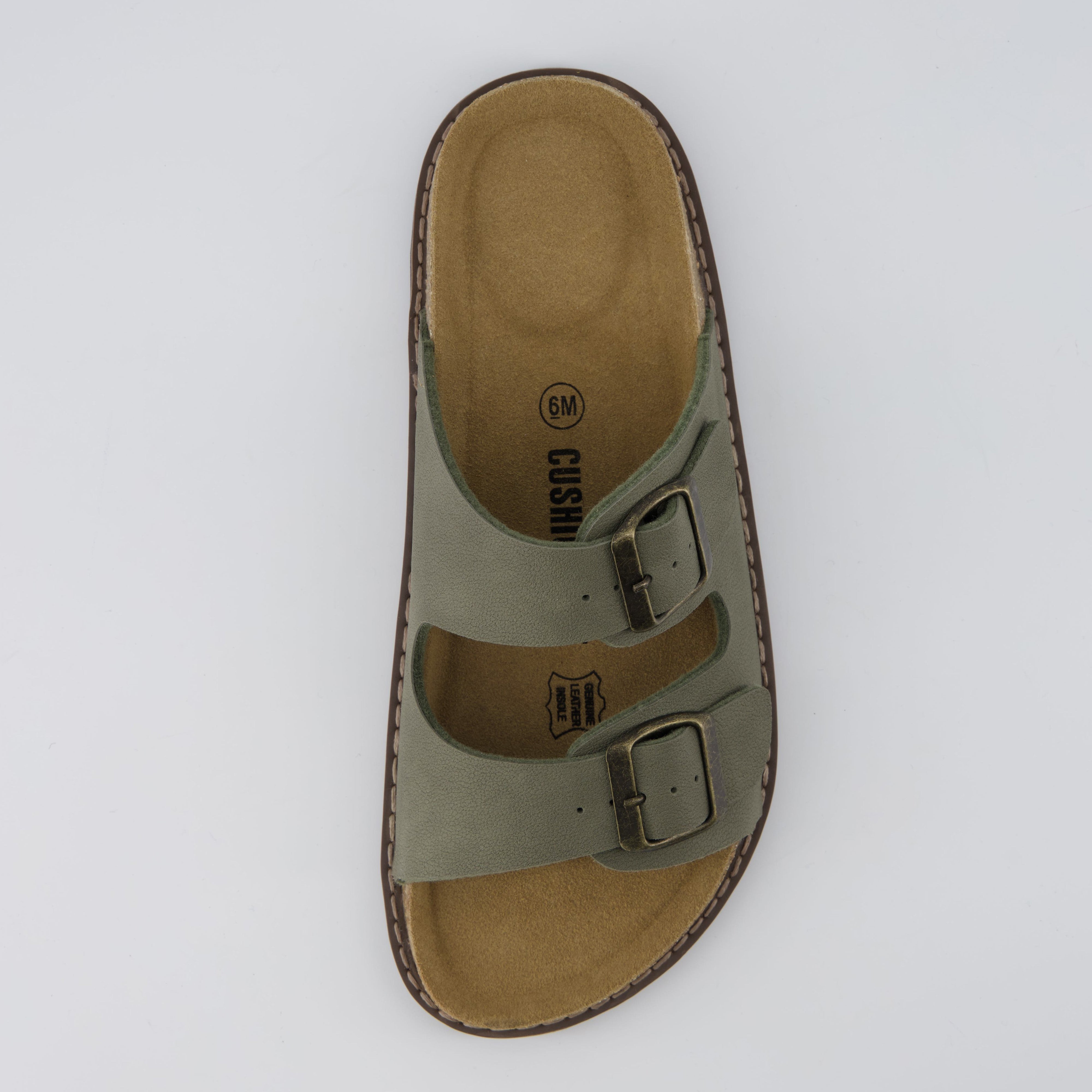 Plano Cork Sandals Olive