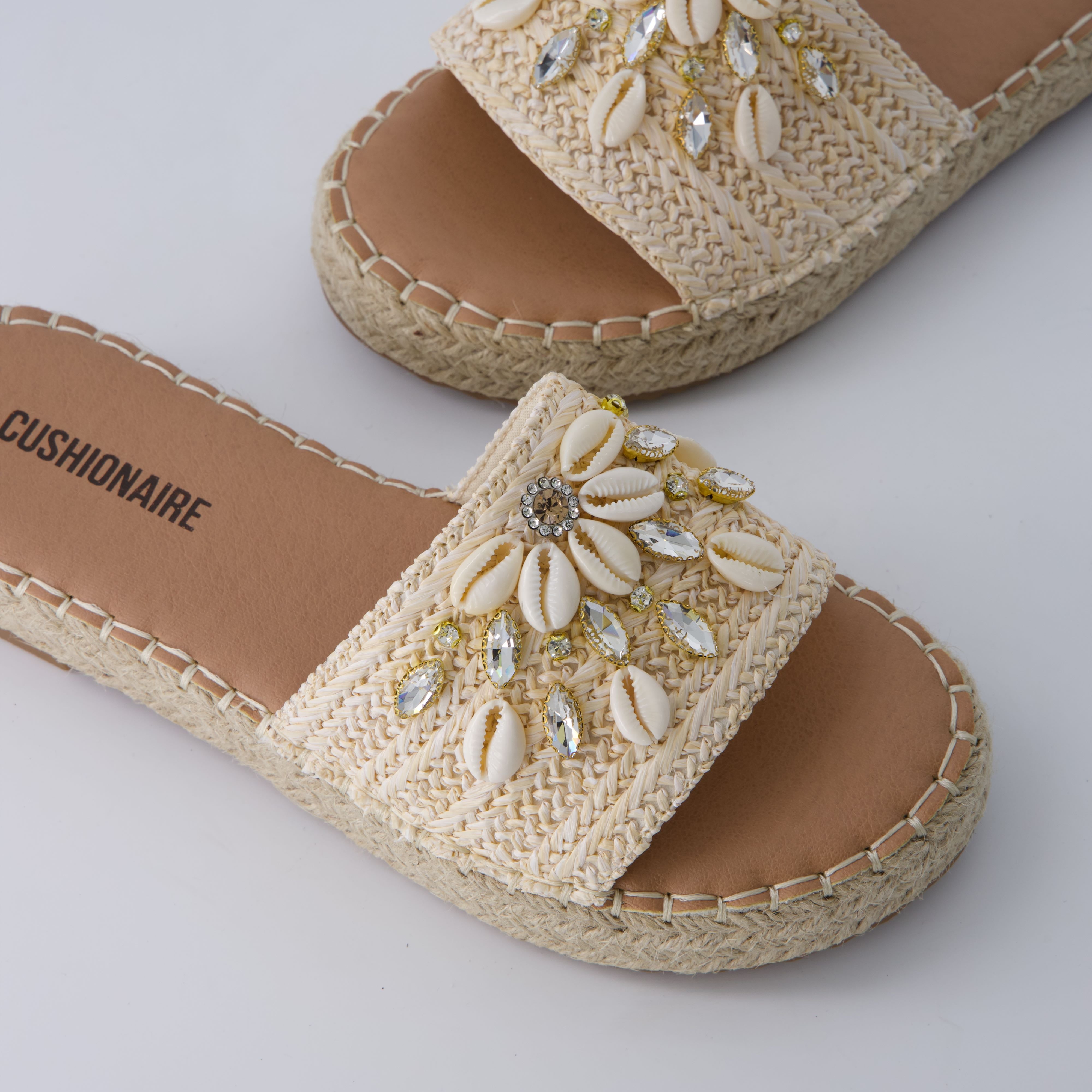 Playa Espadrille Platform Sandals Natural