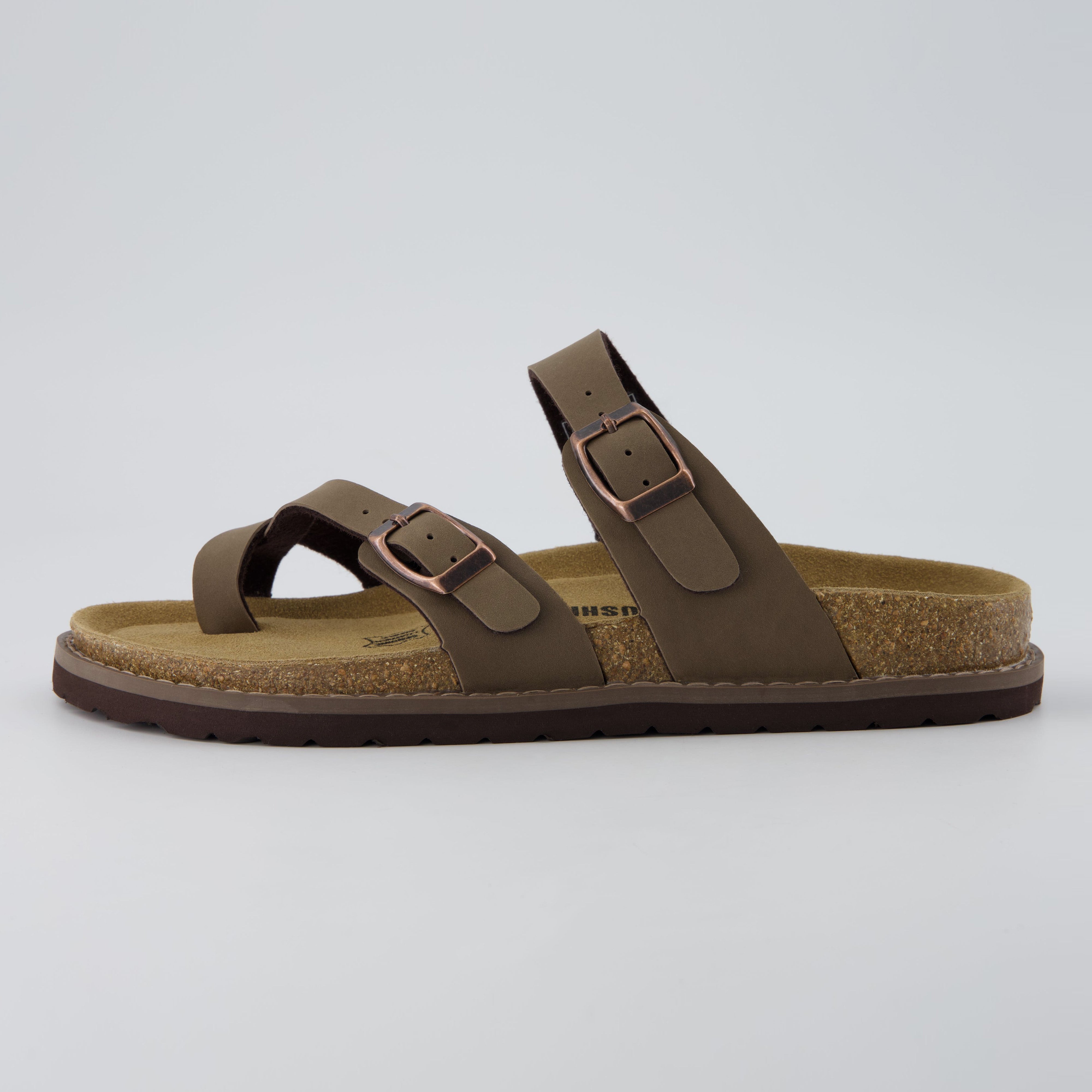 Pluto Cork Sandals Brown Nubuck