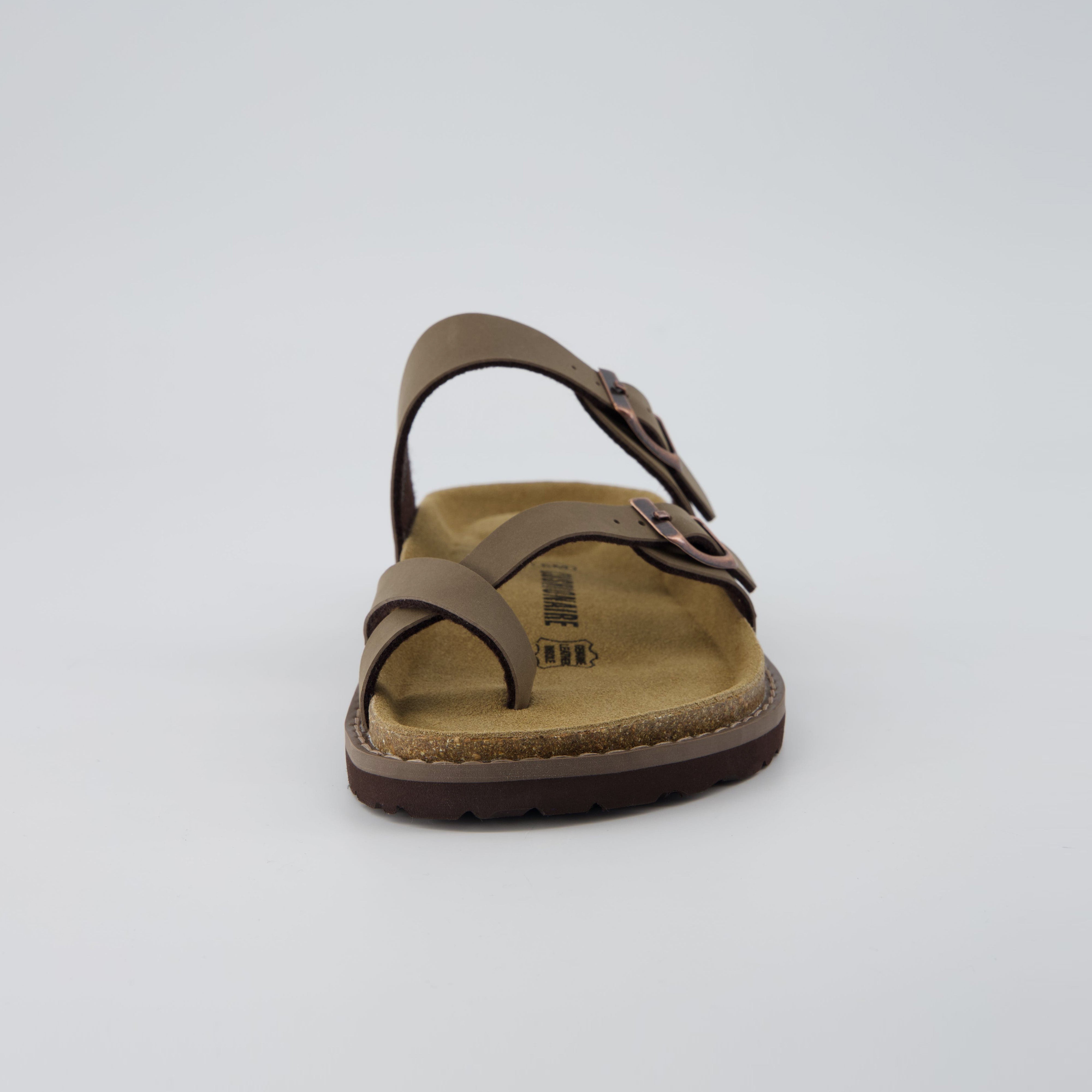 Pluto Cork Sandals Brown Nubuck