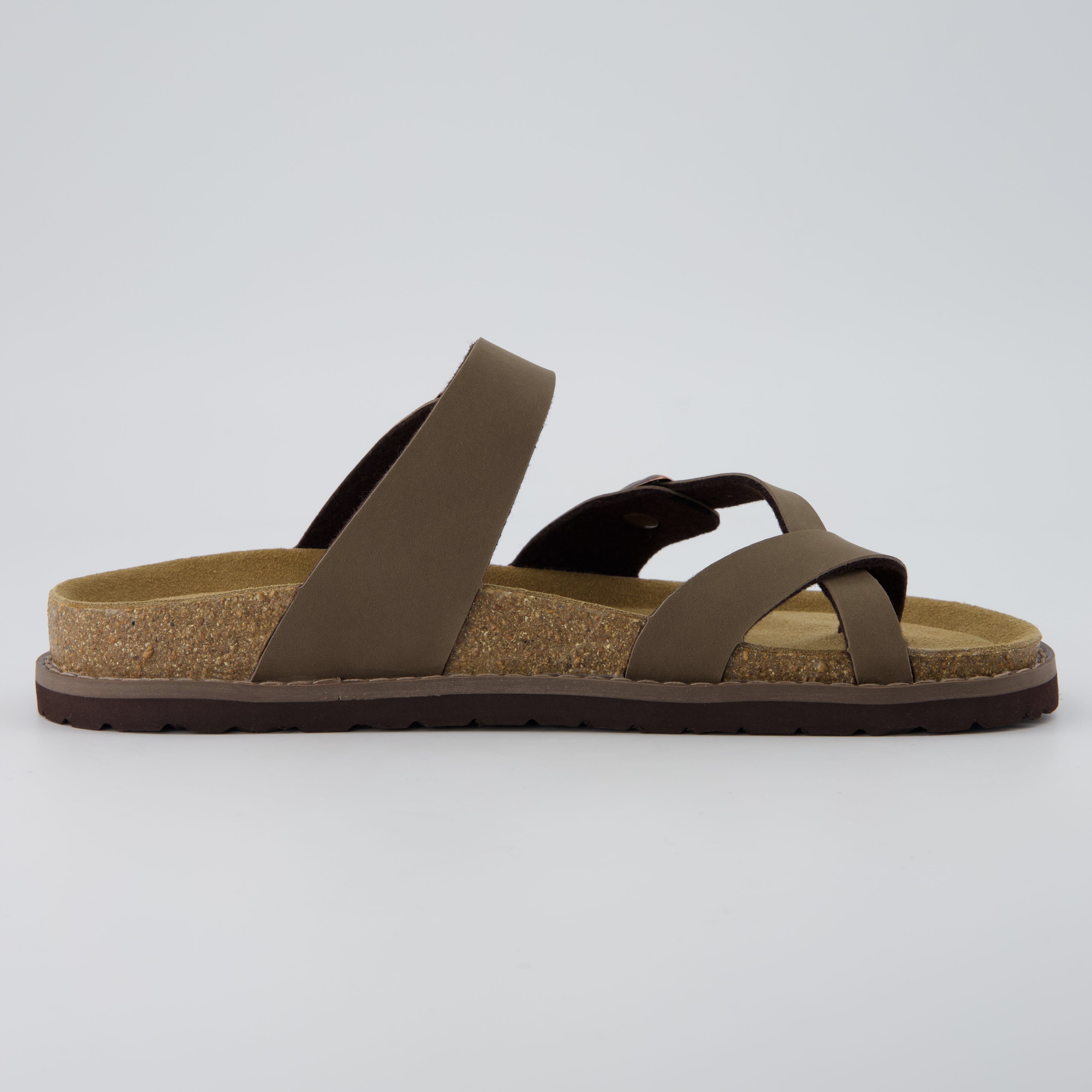 Pluto Cork Sandals Brown Nubuck