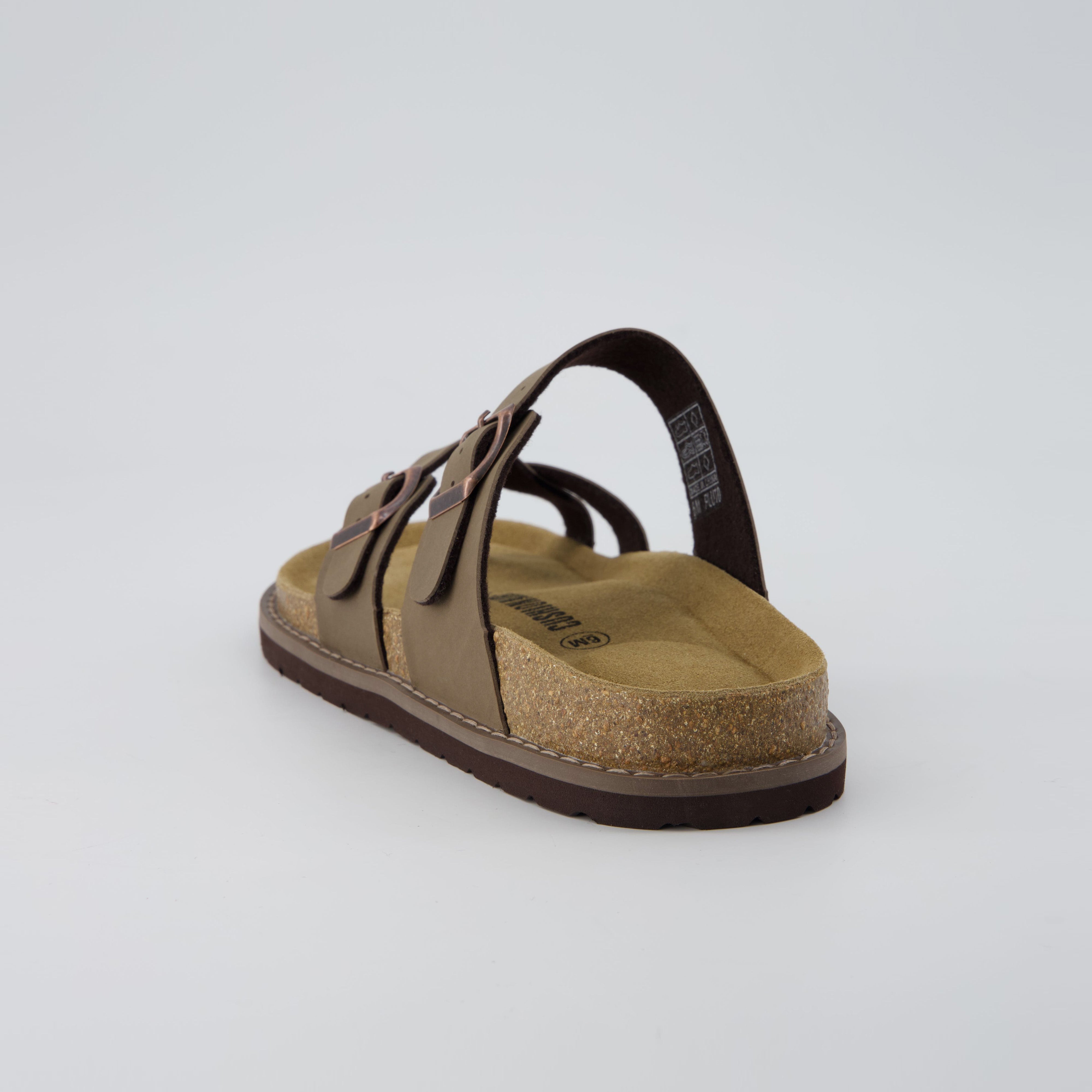 Pluto Cork Sandals Brown Nubuck