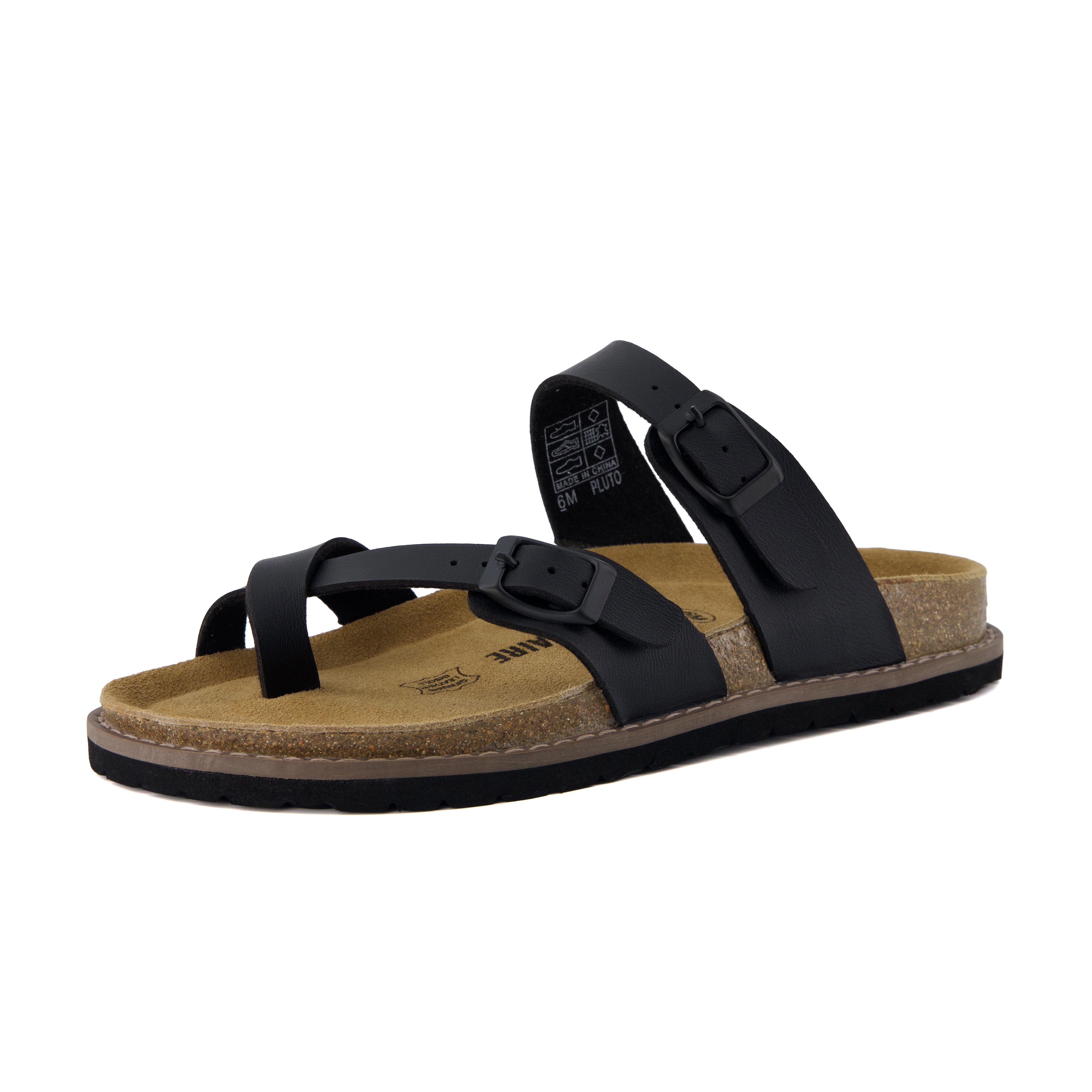 Pluto Cork Sandals Black