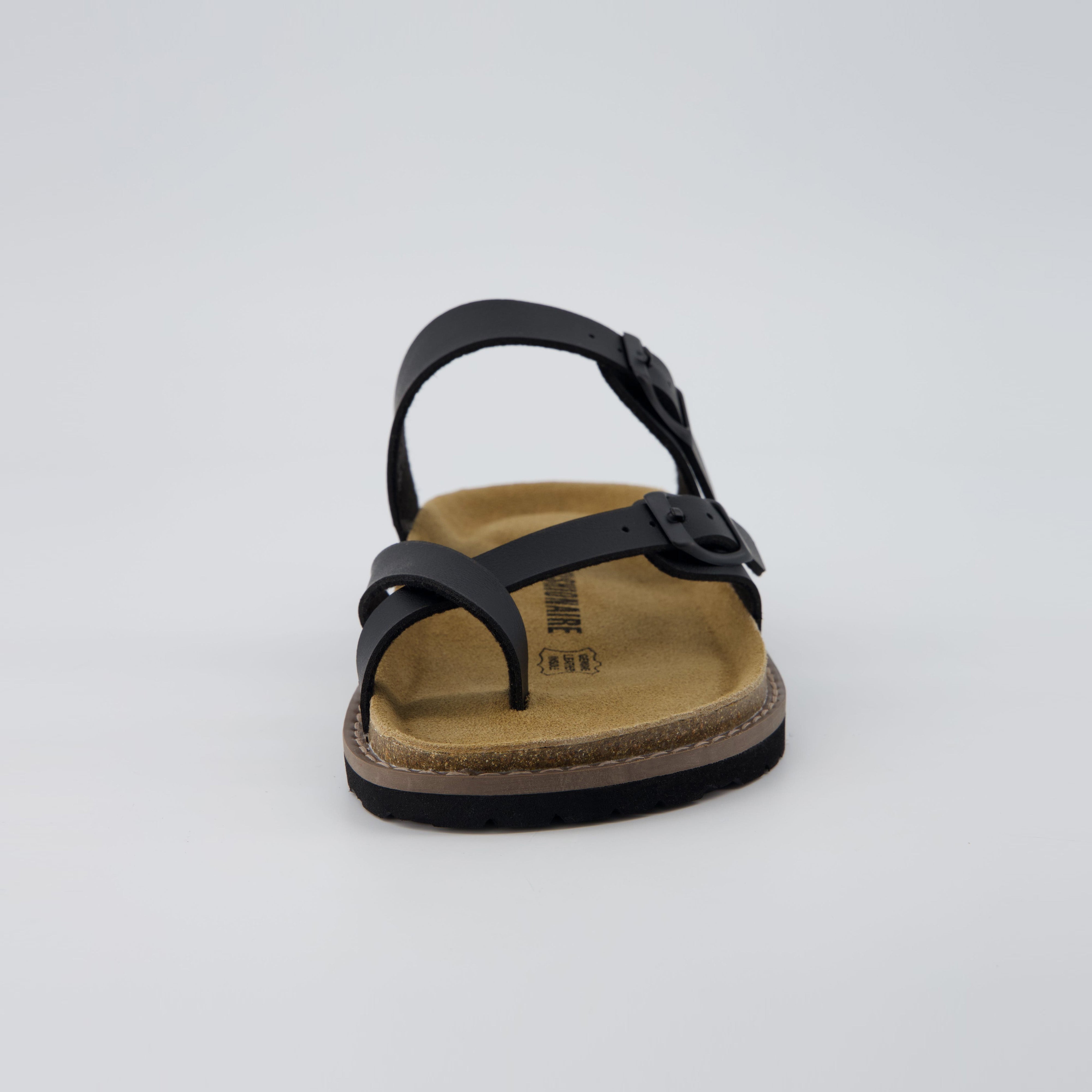 Pluto Cork Sandals Black