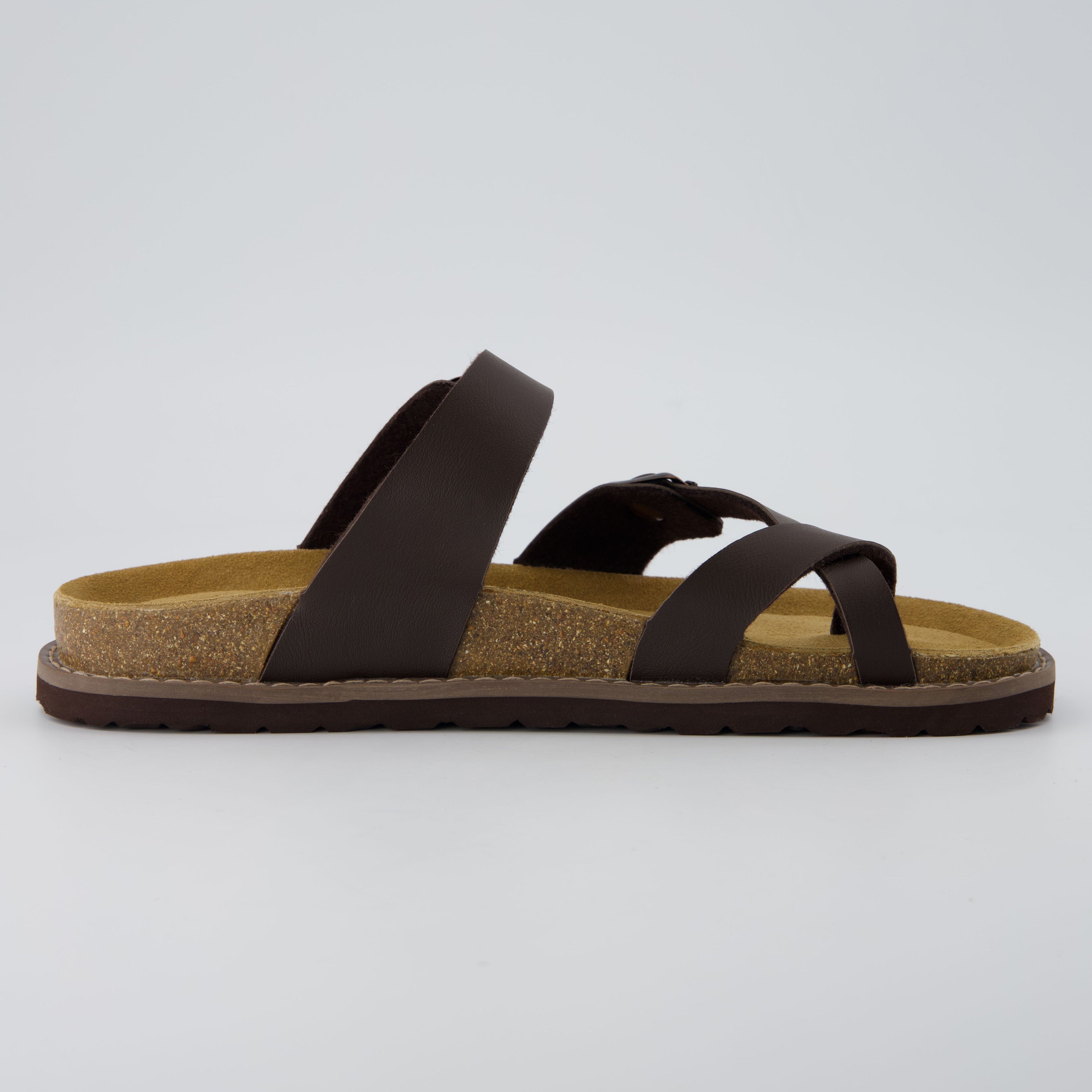 Pluto Cork Sandals Brown Nappa