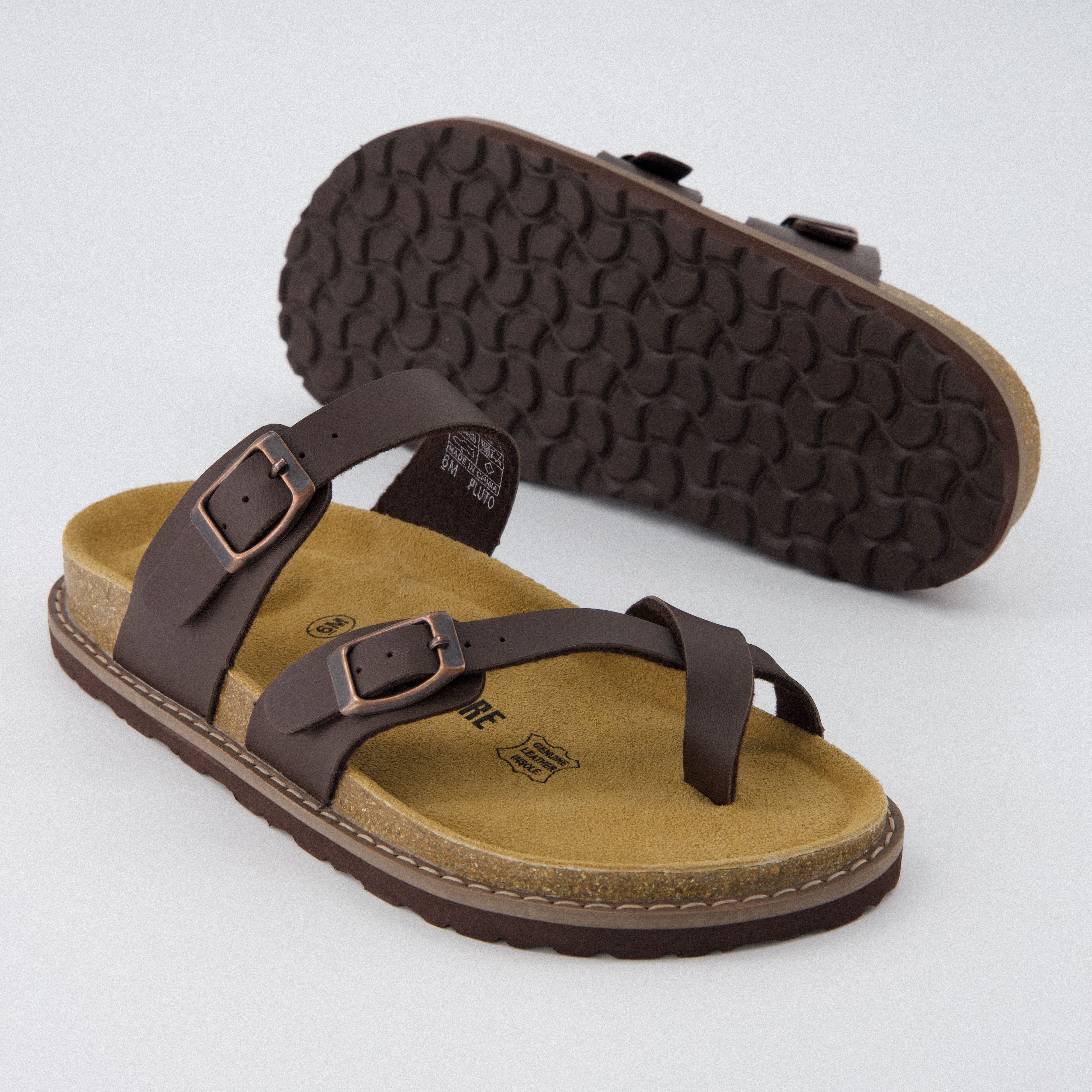 Pluto Cork Sandals Brown Nappa