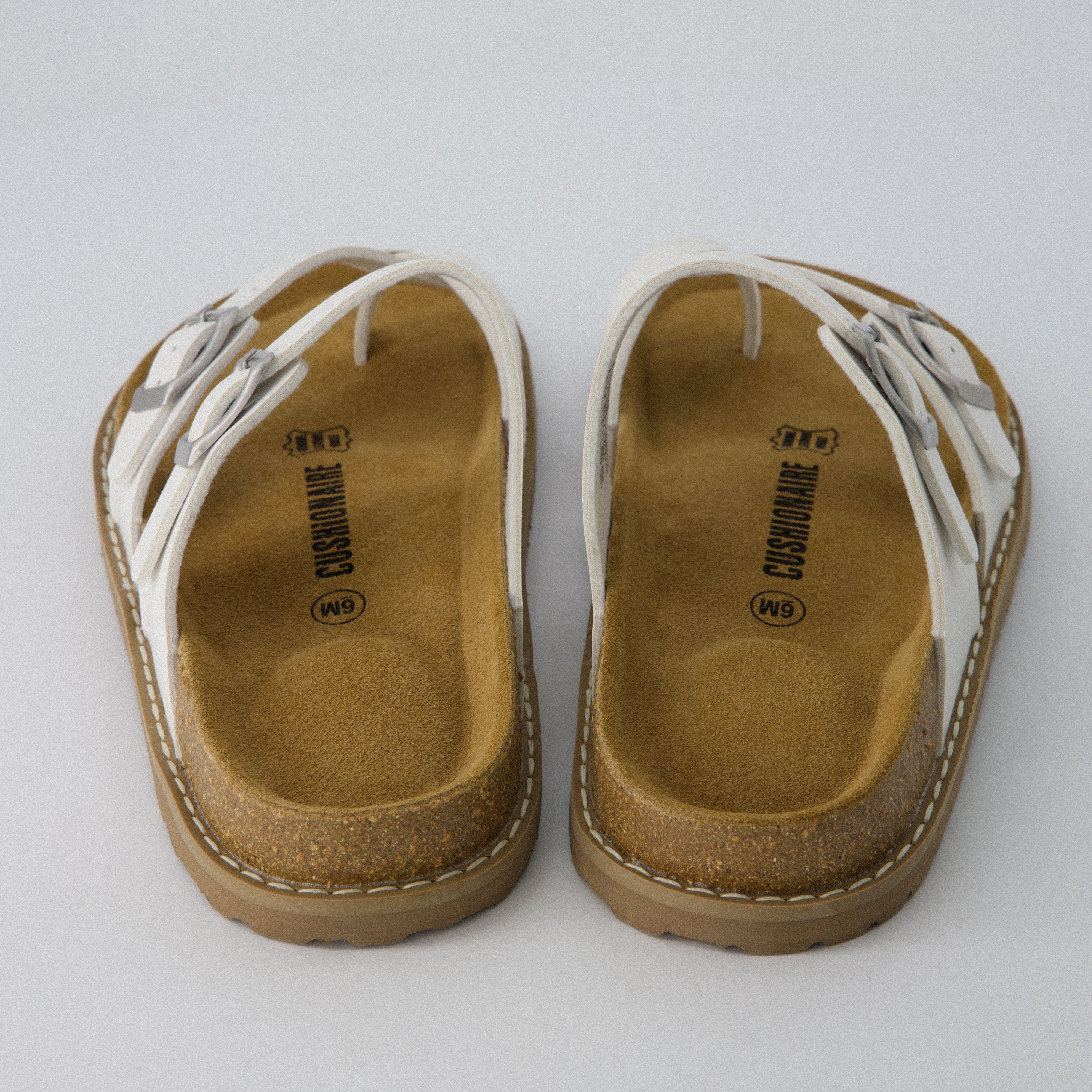 Pluto Cork Sandals White