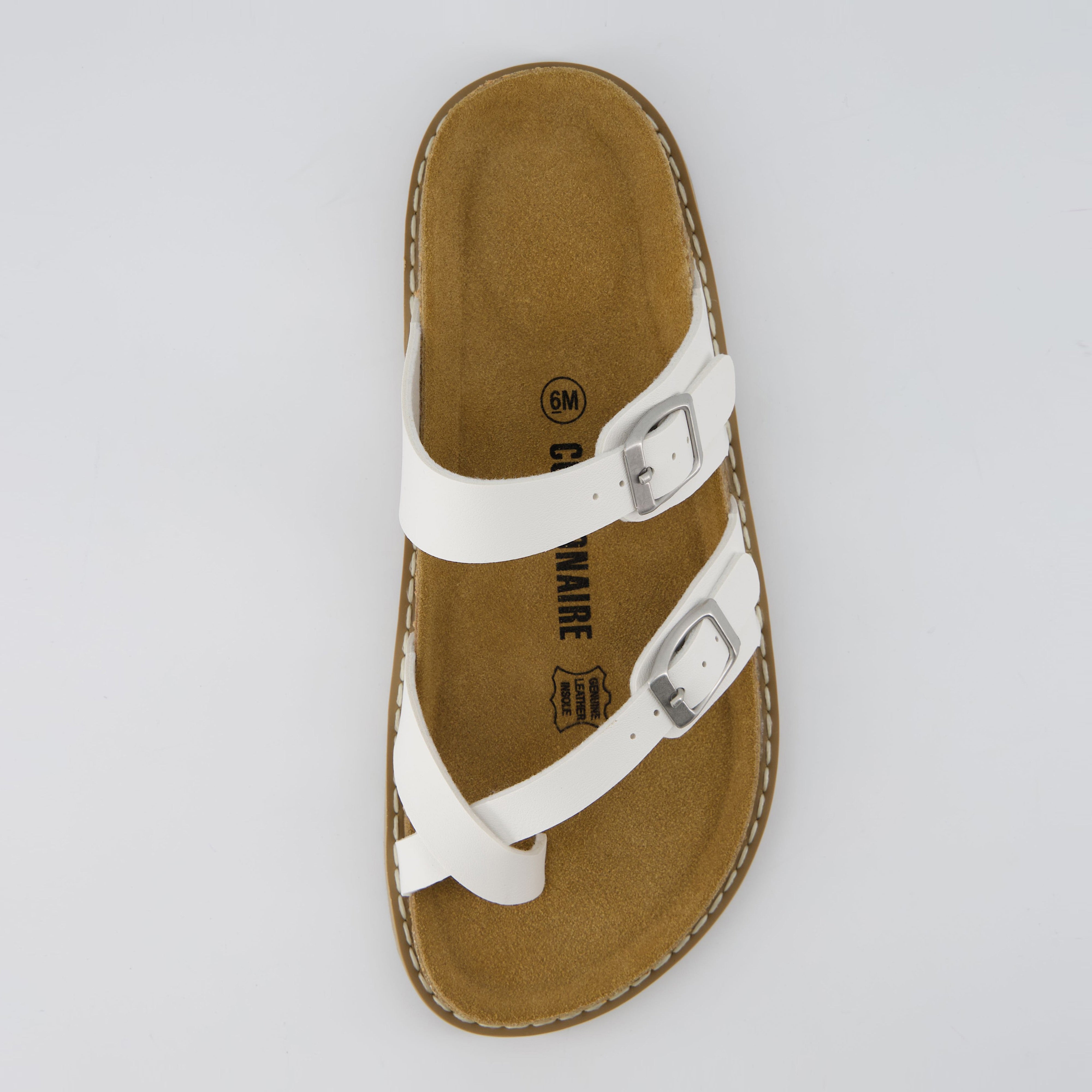 Pluto Cork Sandals White
